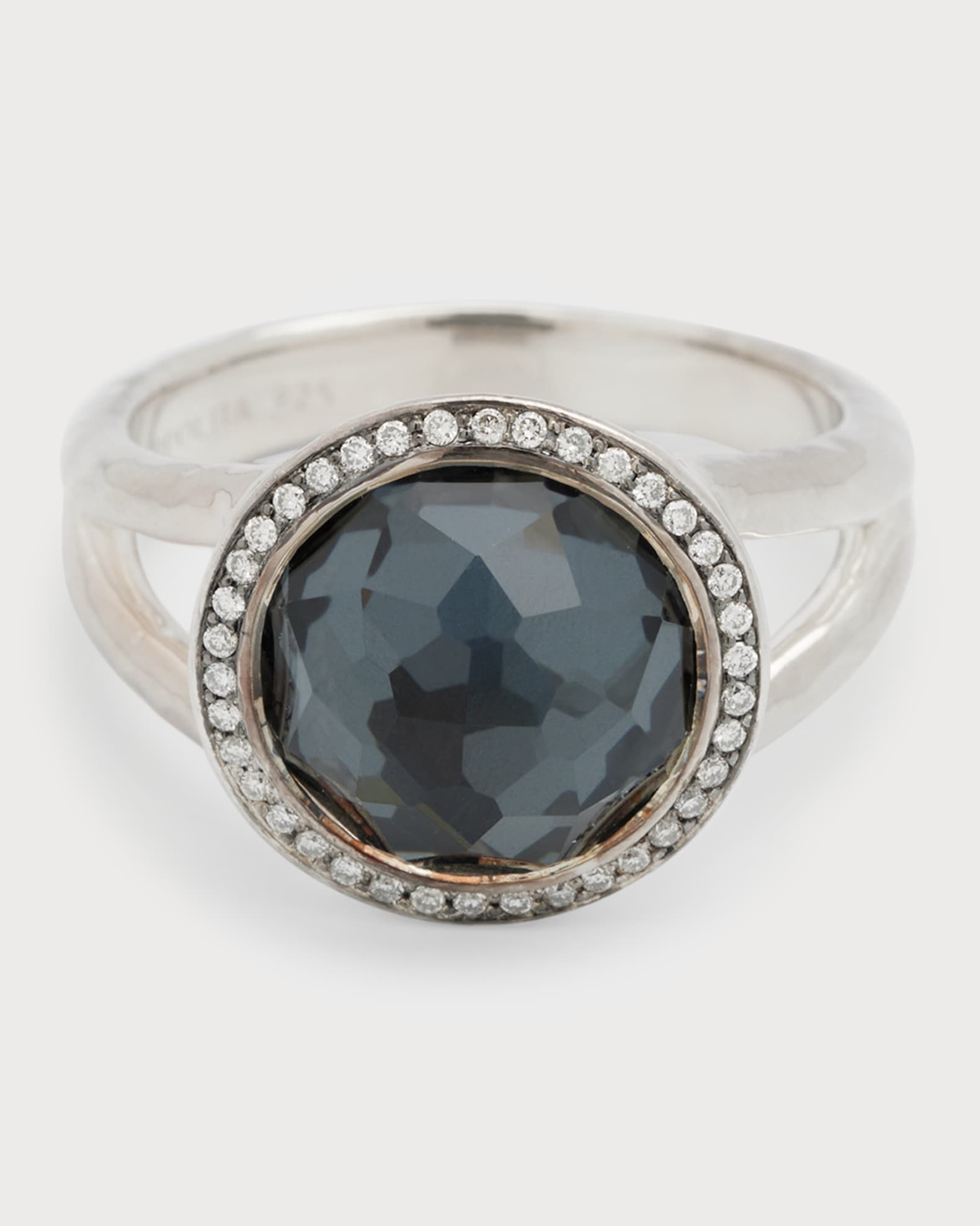Mini Ring in Sterling Silver with Diamonds 0