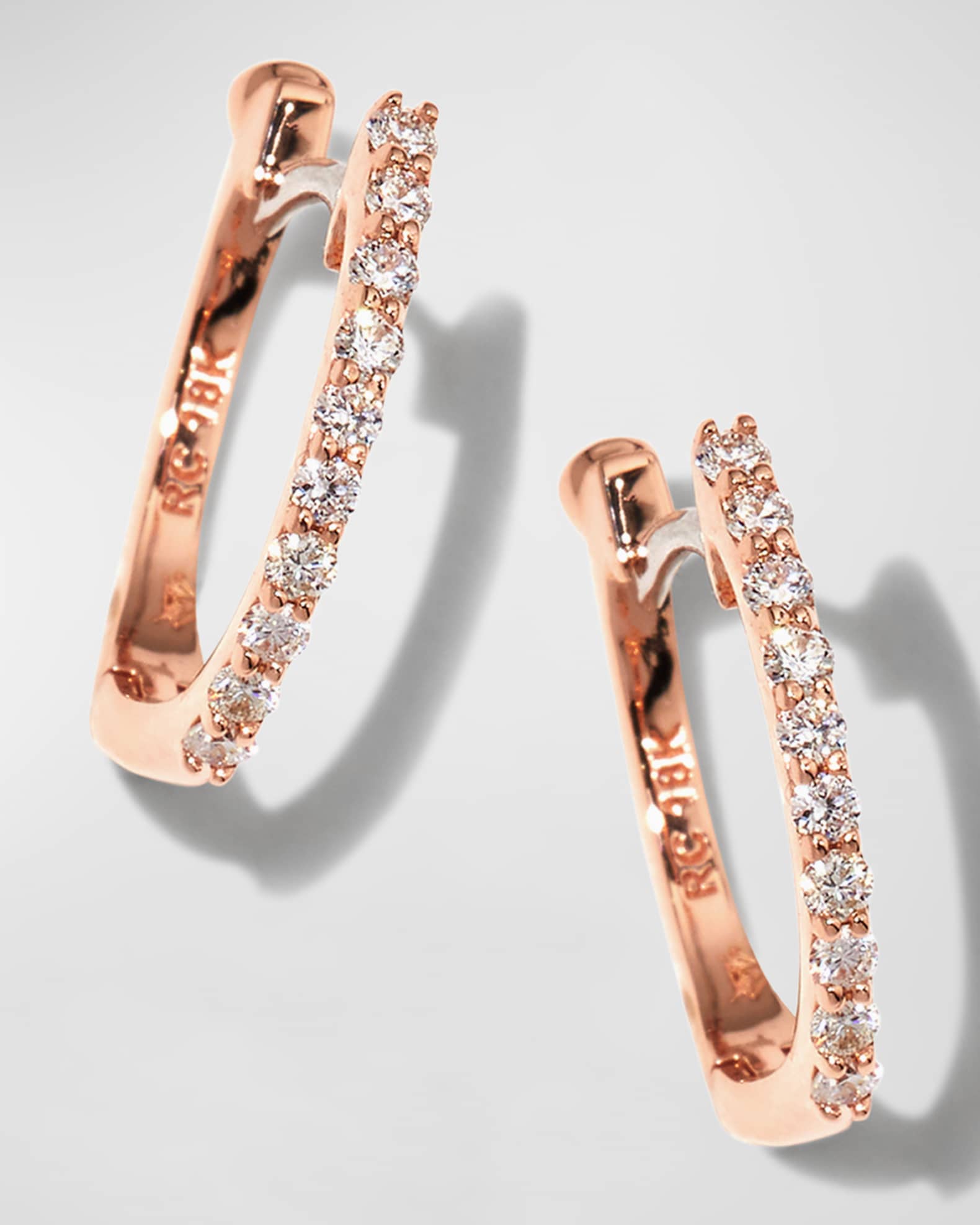 Roberto Coin Pave Diamond Horseshoe Earrings Neiman Marcus