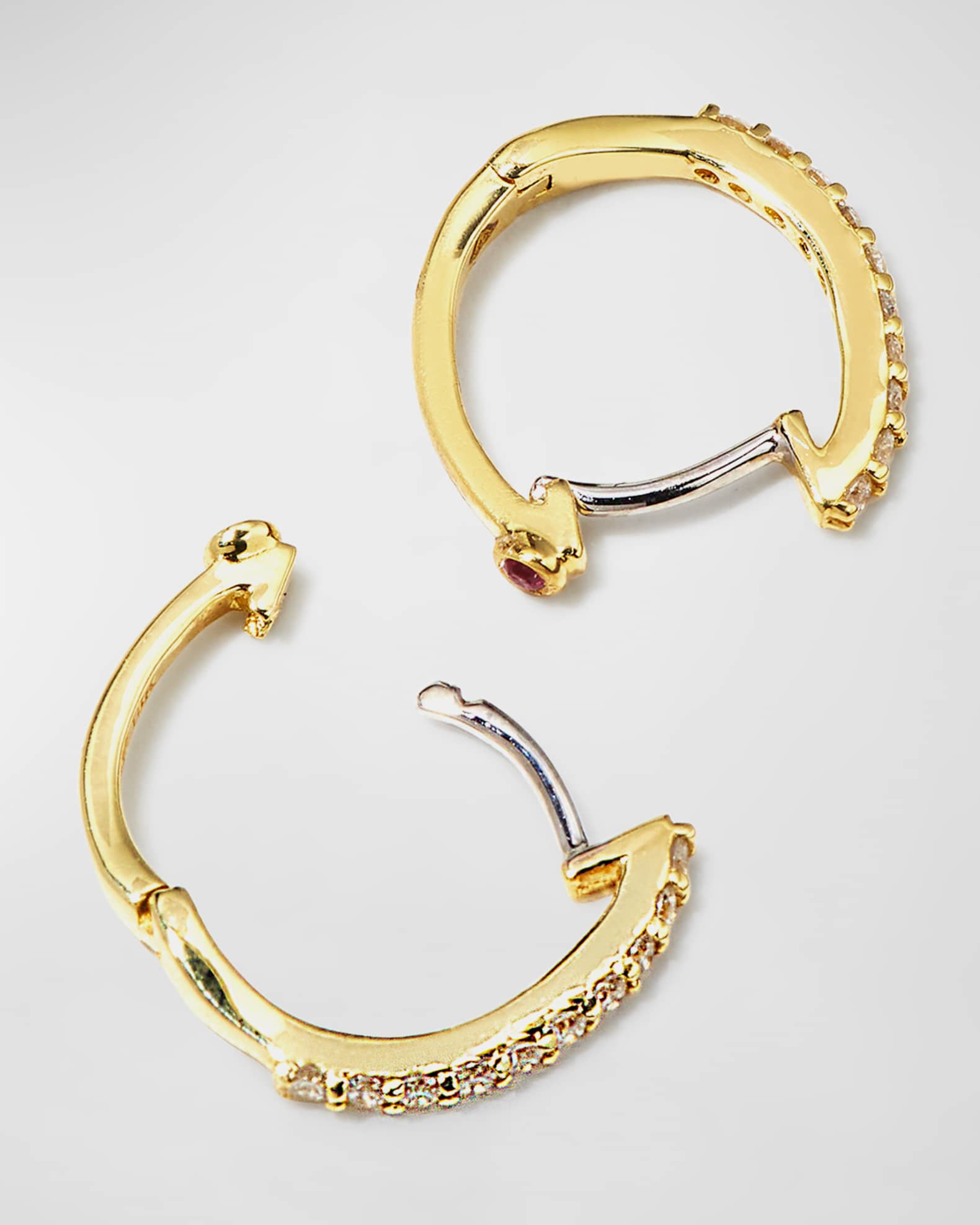 Roberto Coin Pave Diamond Horseshoe Earrings Neiman Marcus