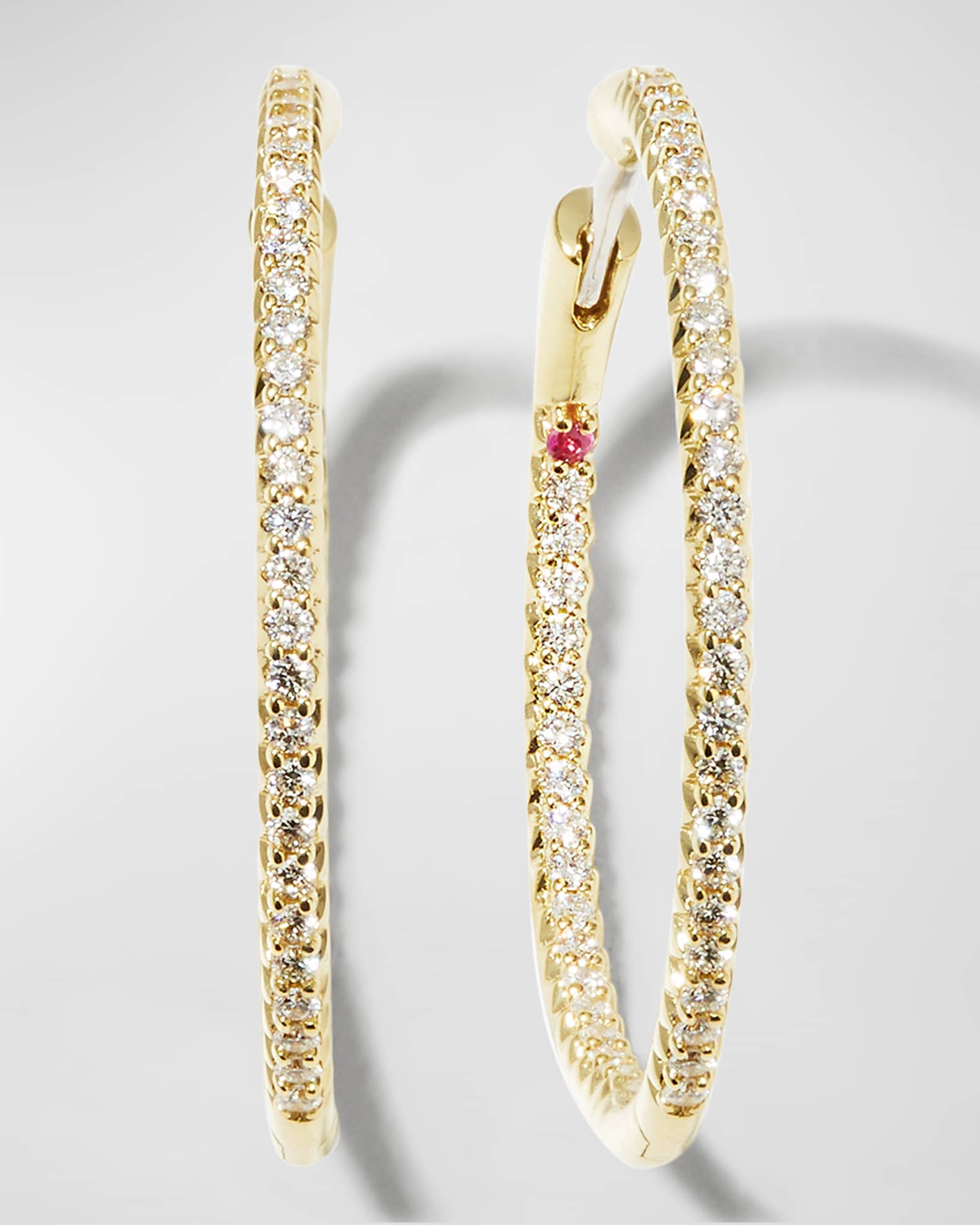 Micro pave diamond hoop earrings deals