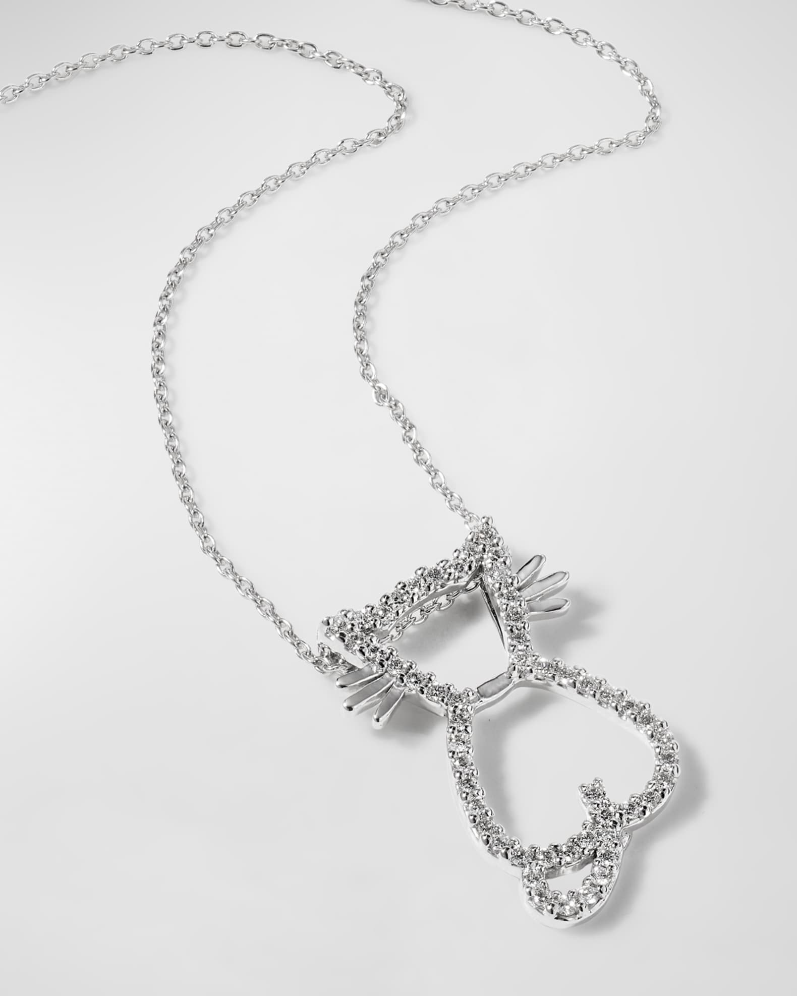 Cat necklace diamond online