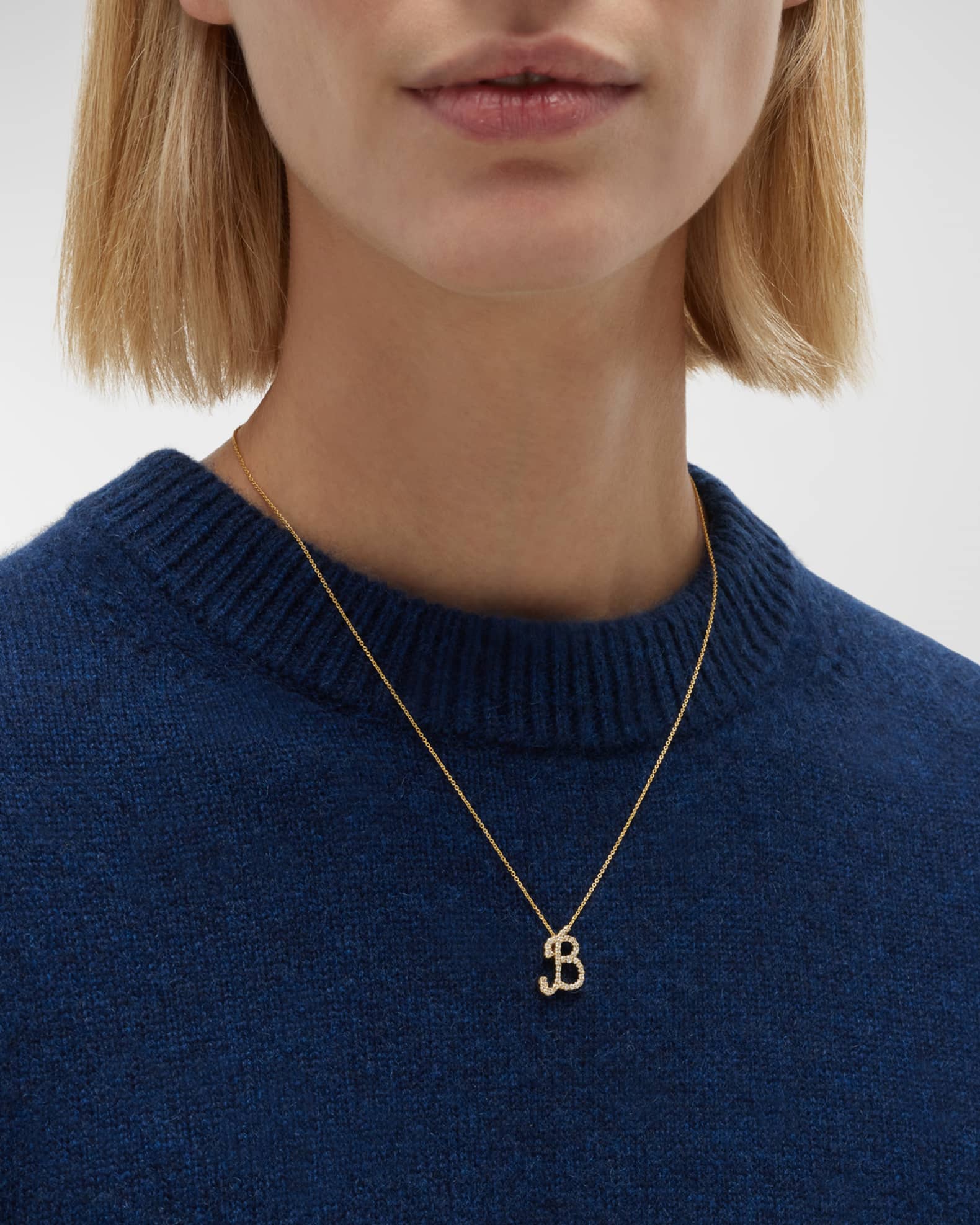 Diamond Initial Necklace 1