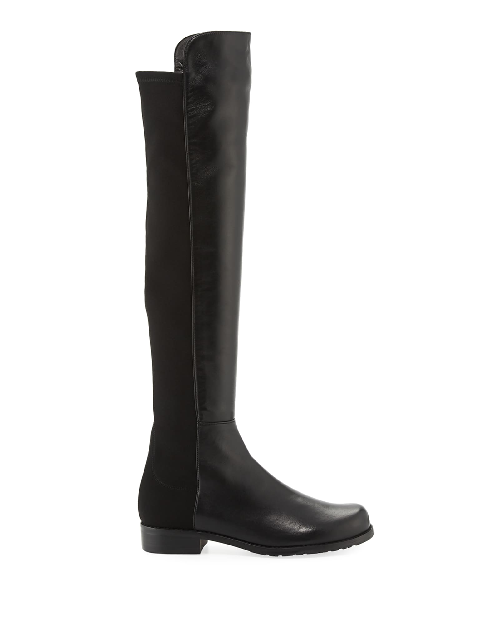 50/50 Leather Over-the-Knee Boot, Black 1