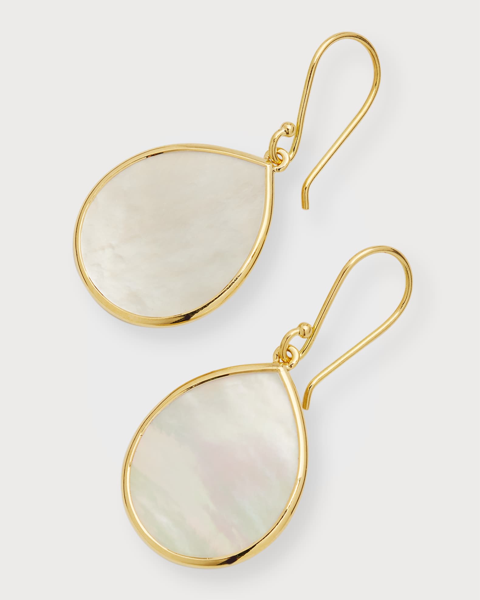 Small Stone Teardrop Earrings in 18K Gold 1