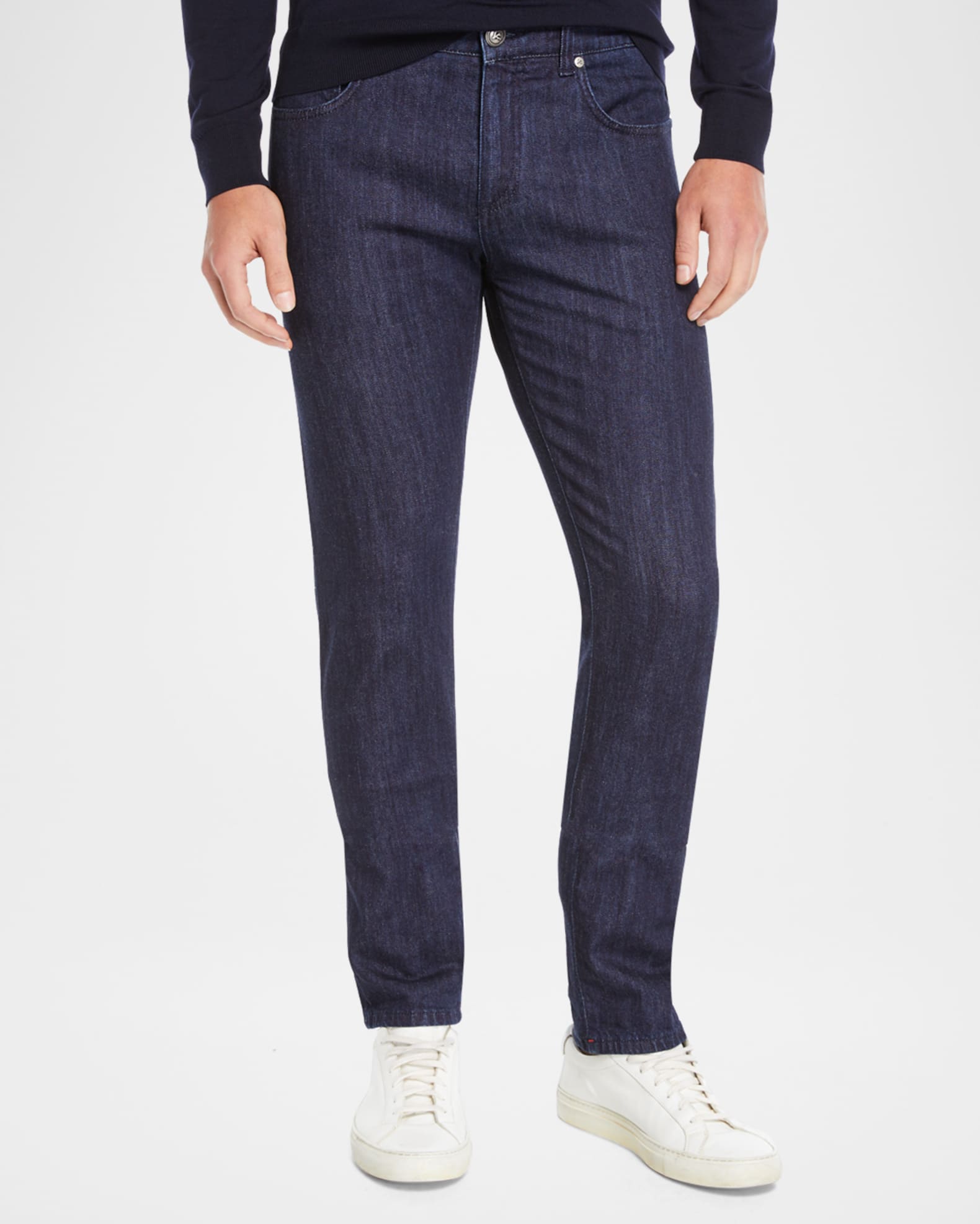 Isaia Men's Dark Wash StraightLeg Jeans Neiman Marcus