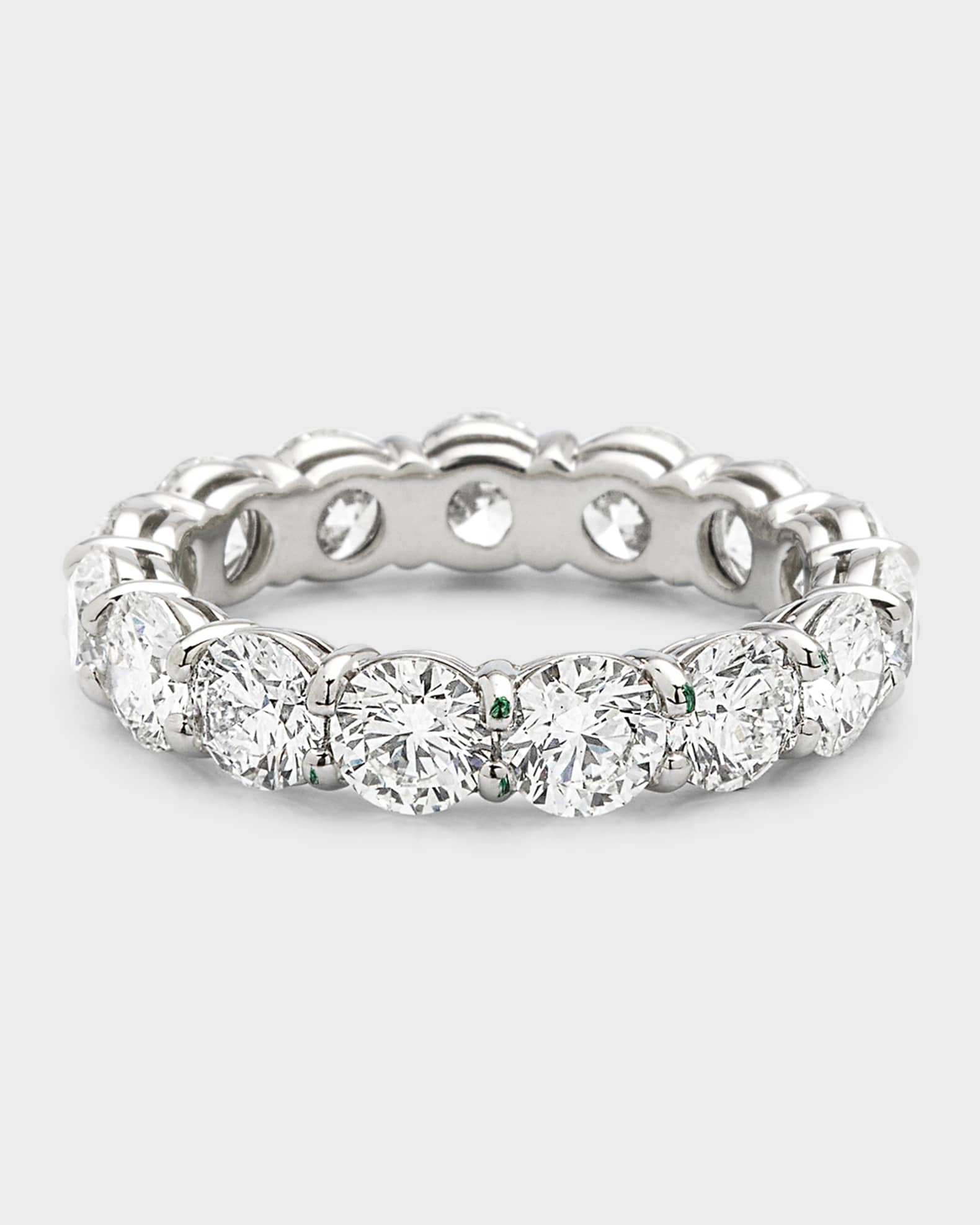 Platinum FG-VS Diamond Eternity Band, Size 6.75, 5.40tcw 0