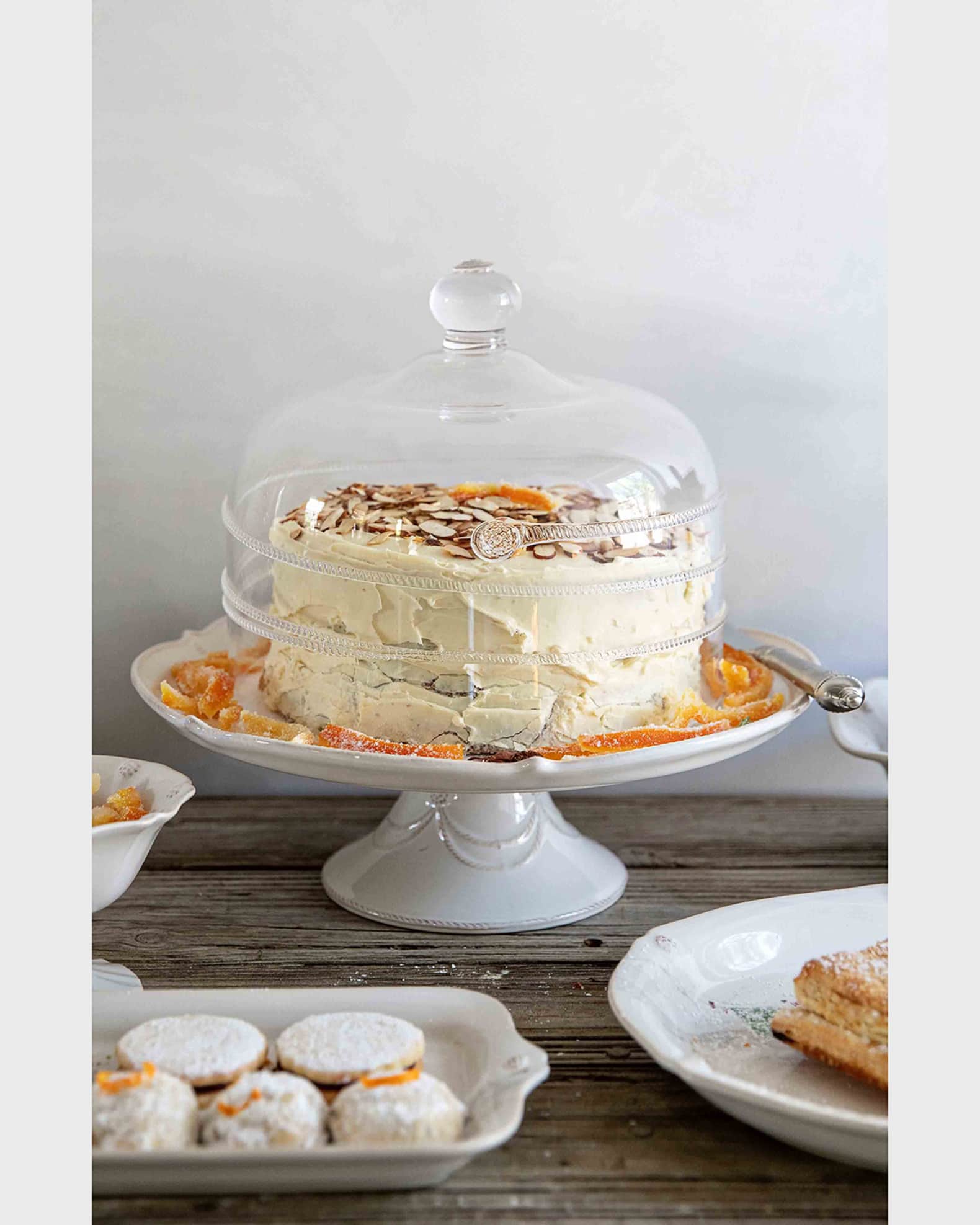 Juliska Berry & Thread Cake Stand Whitewash Neiman Marcus
