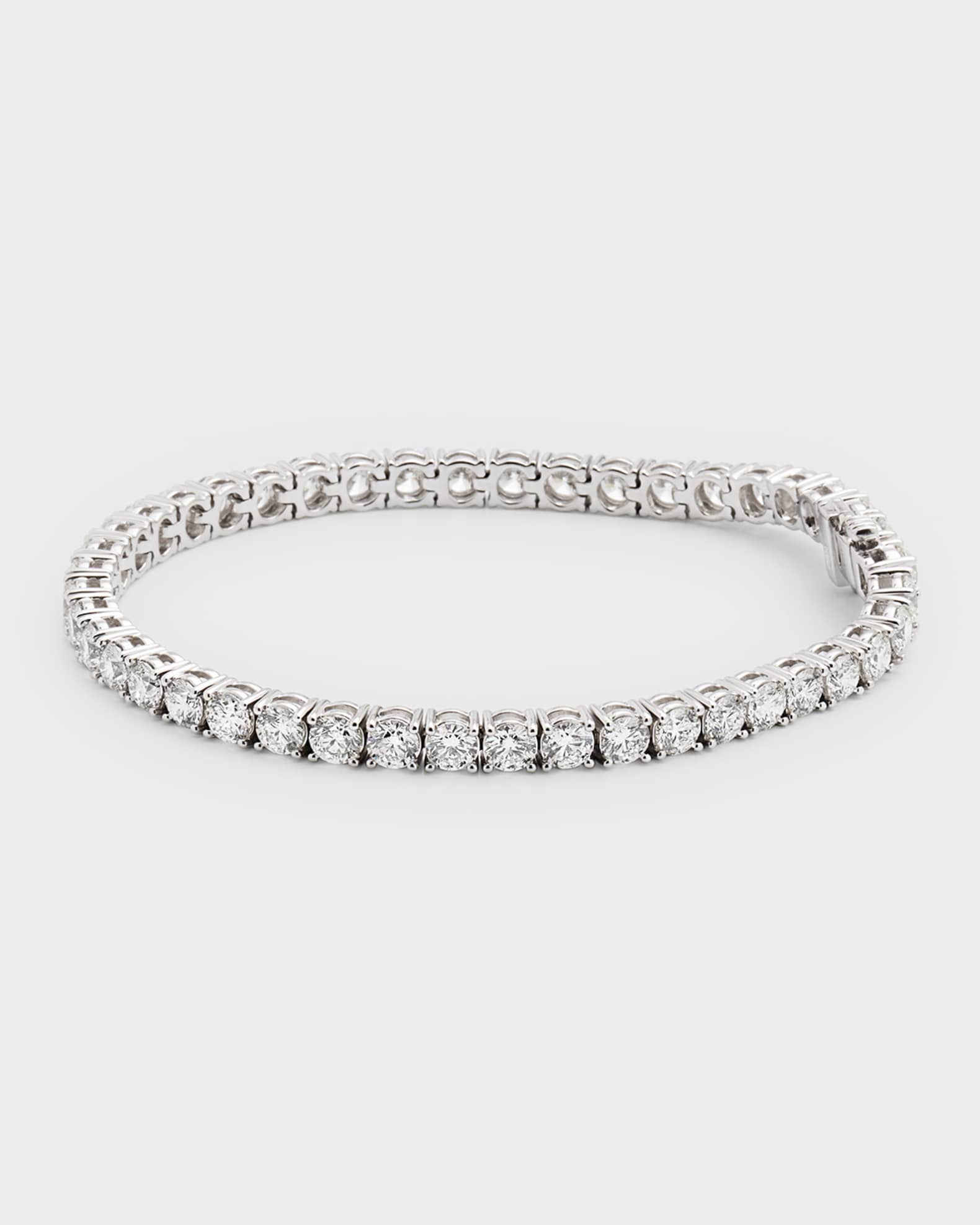 18K White Gold FG-SI1 Diamond Tennis Bracelet, 10.6tcw, 7"L 0