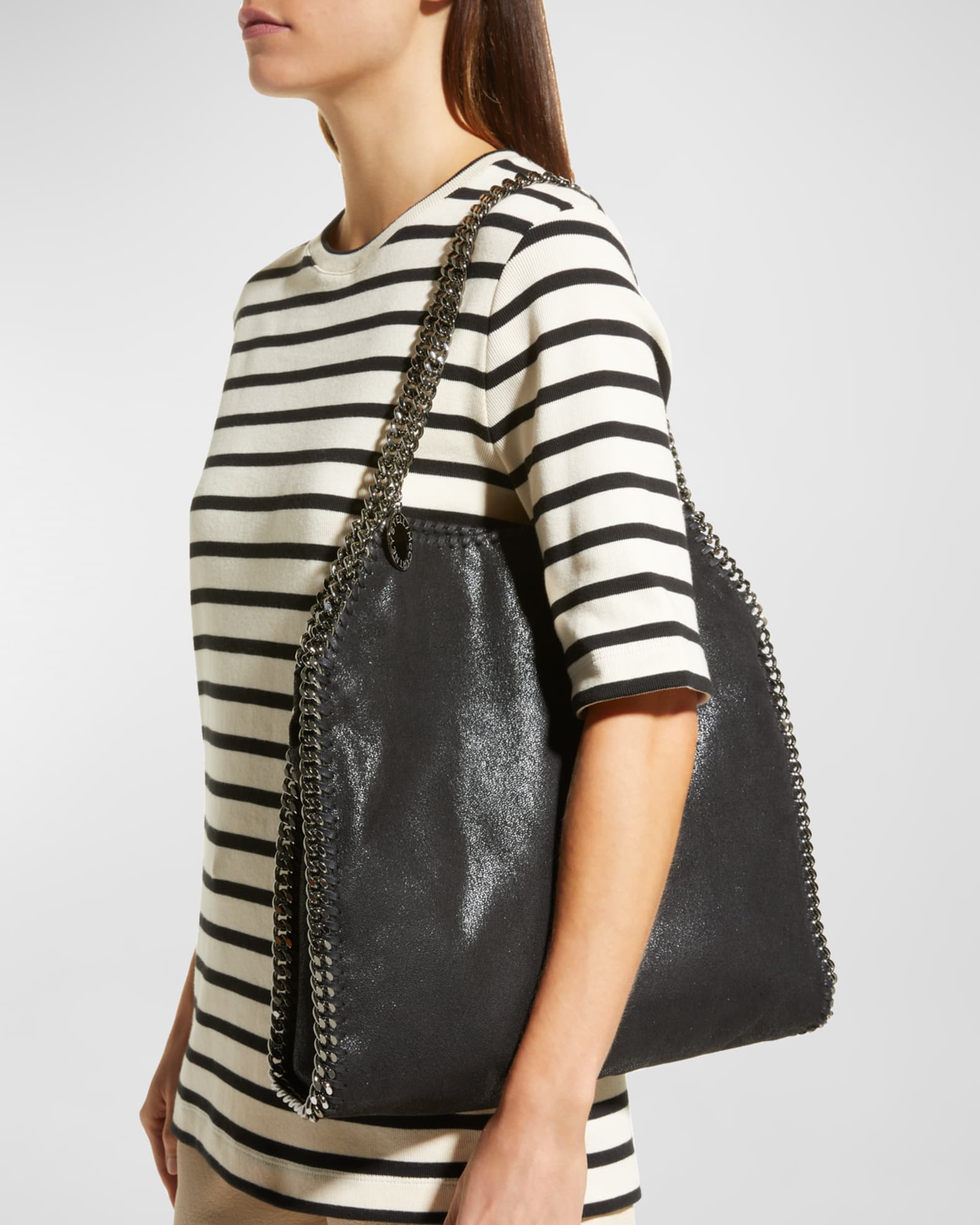Stella mccartney falabella shaggy deer small tote on sale