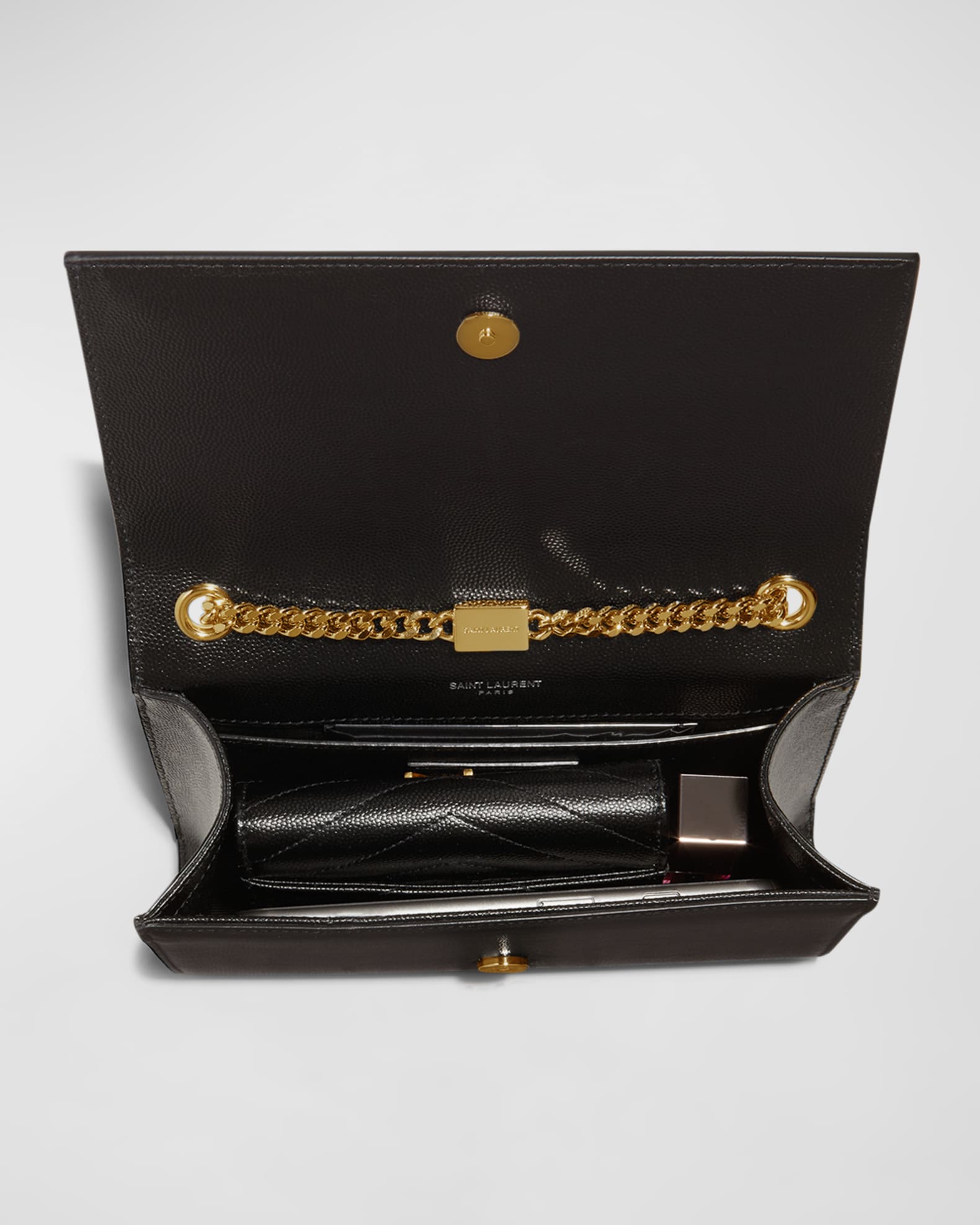 Kate Small YSL Crossbody Bag in Grained Leather