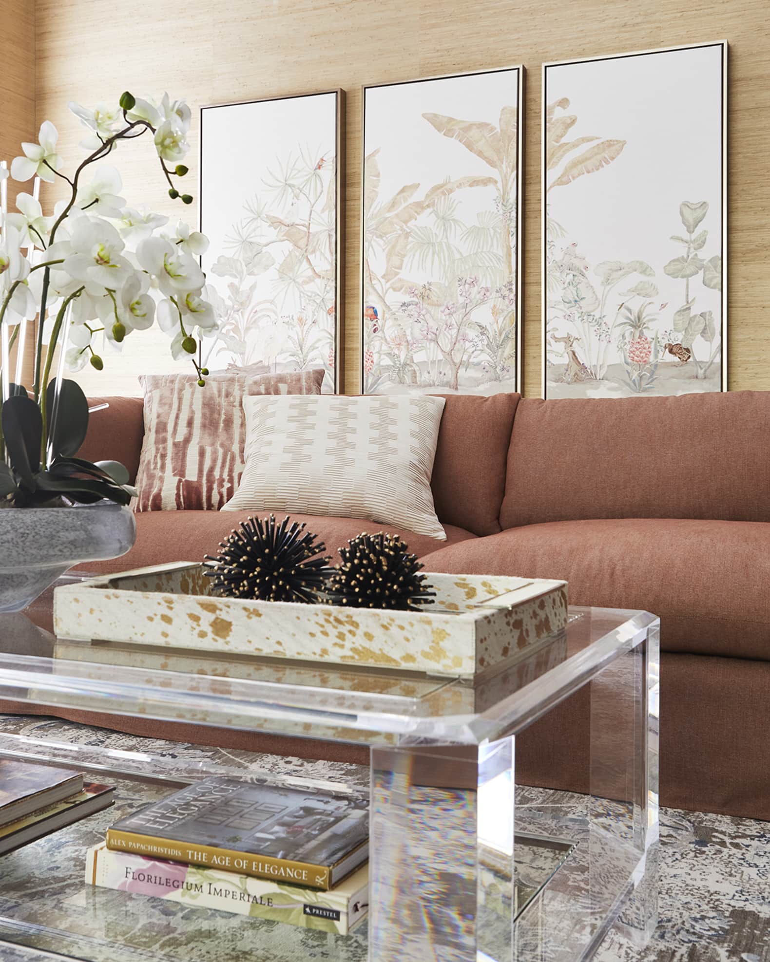 Interlude acrylic sales coffee table
