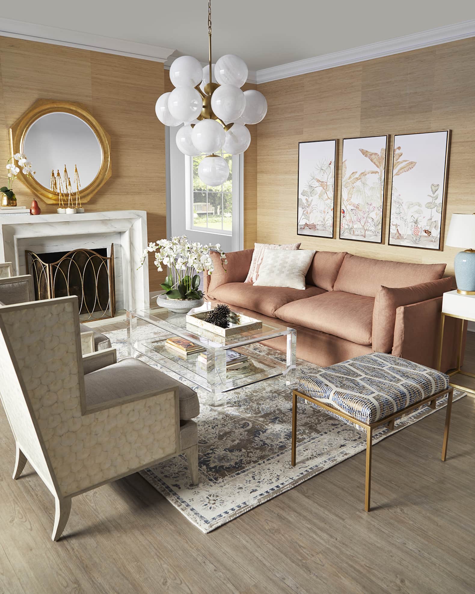 Interlude acrylic coffee table discount