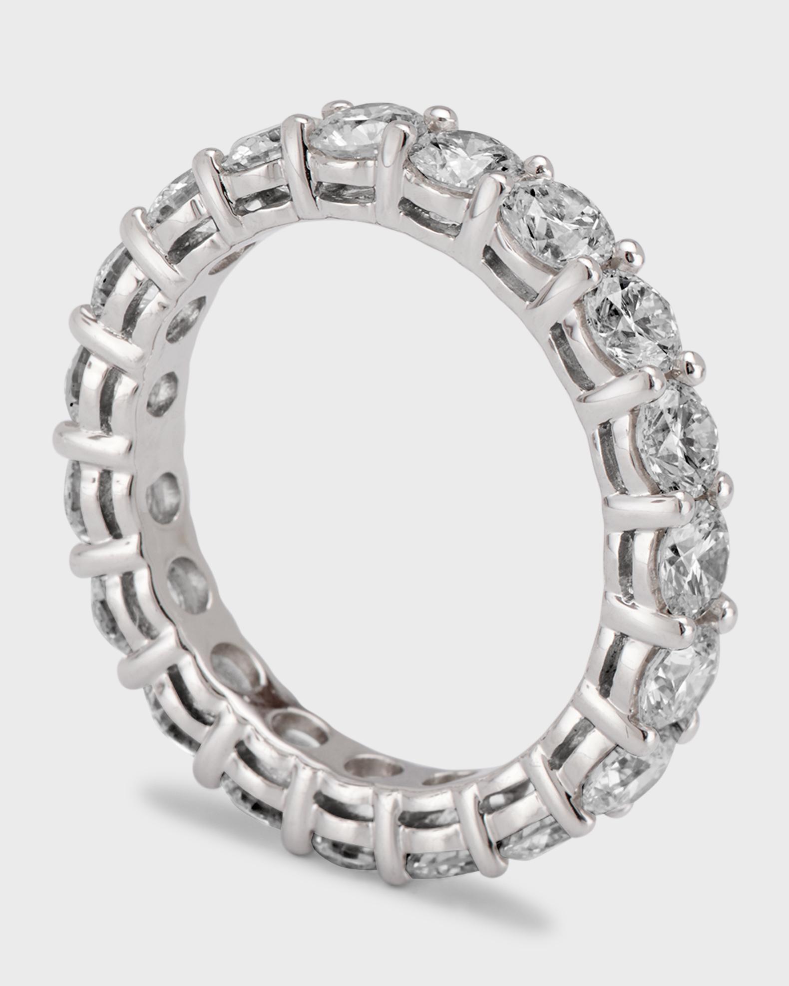 Neiman Marcus Diamonds Platinum Diamond Eternity Band Ring, 3.04tcw ...