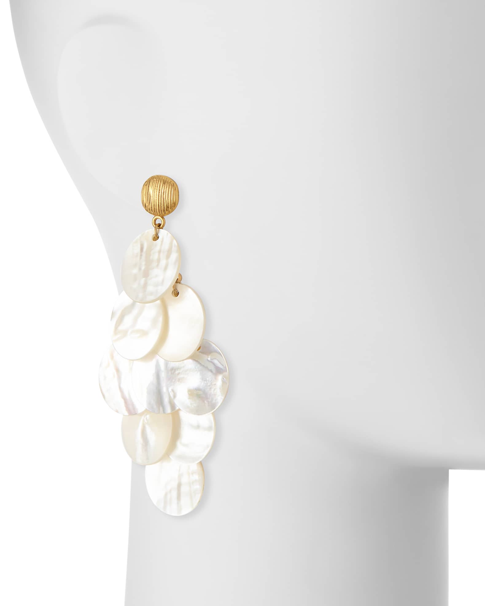 Mother-of-Pearl Chandelier Earrings 1