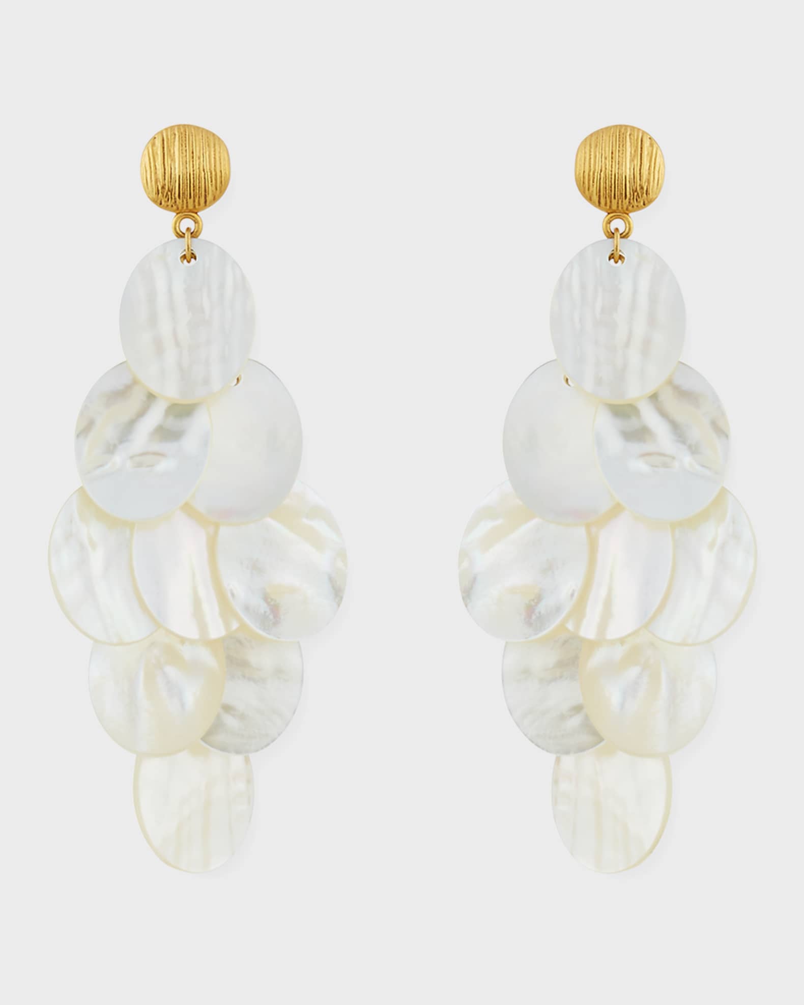 Blossom grey mother-of-pearl earrings, Louis Vuitton