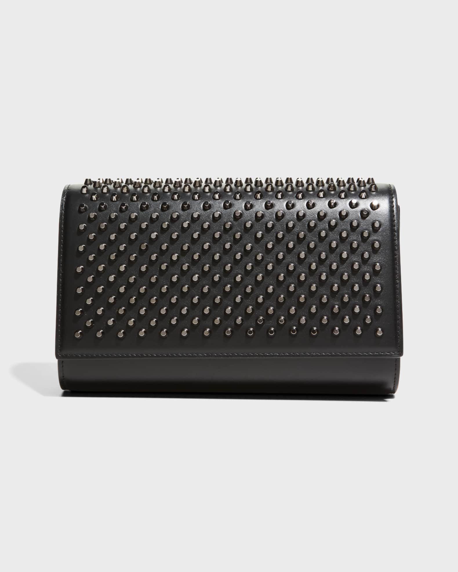 Christian Louboutin Paloma Leather Maxi Spike Shoulder Bag in