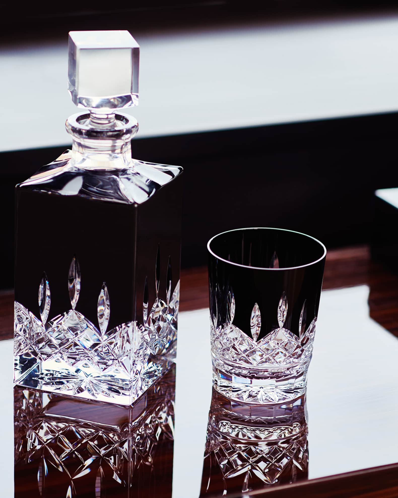 Set of 2 Lismore Black Double Old-Fashioneds 1