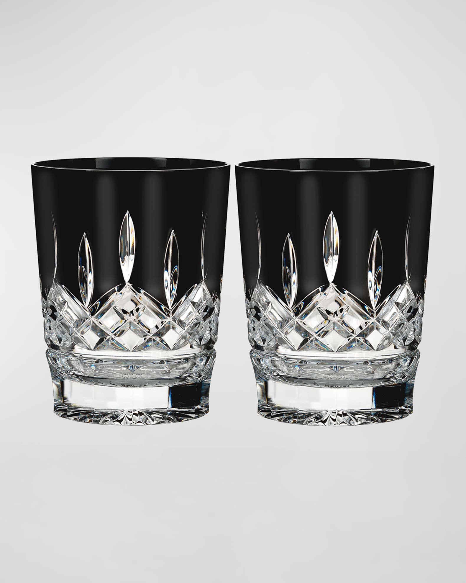 Set of 2 Lismore Black Double Old-Fashioneds 0