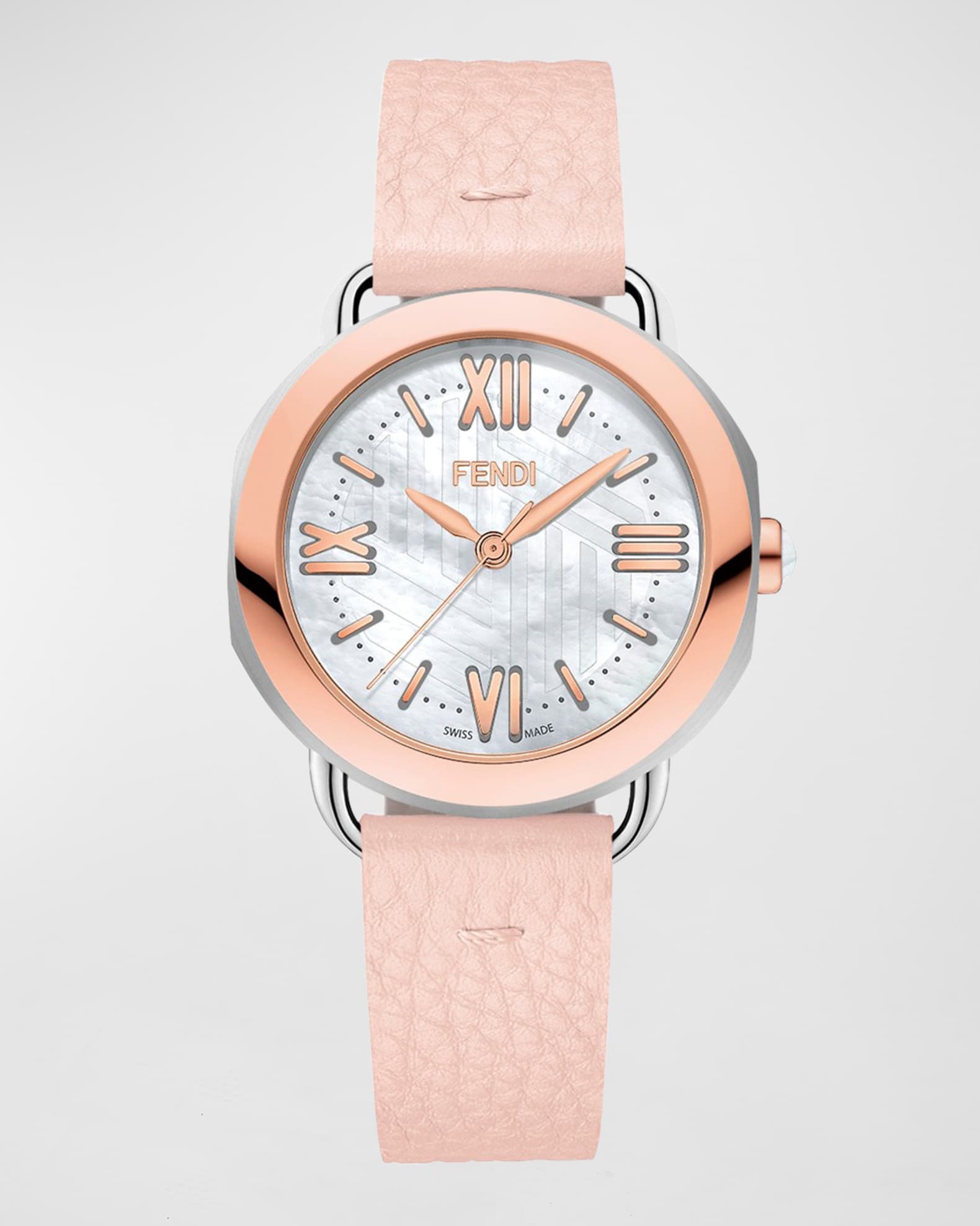 36mm Selleria Leather Strap Watch, Pink