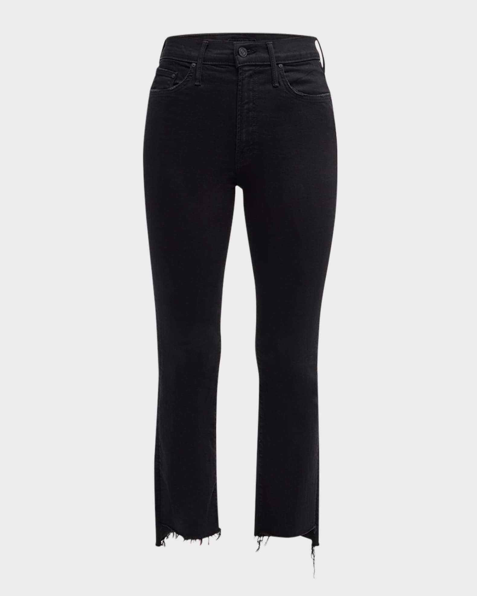 MOTHER The Insider Crop Step Fray Jeans | Neiman Marcus MOTHER The Insider Crop Step Fray Jeans | Neiman Marcus