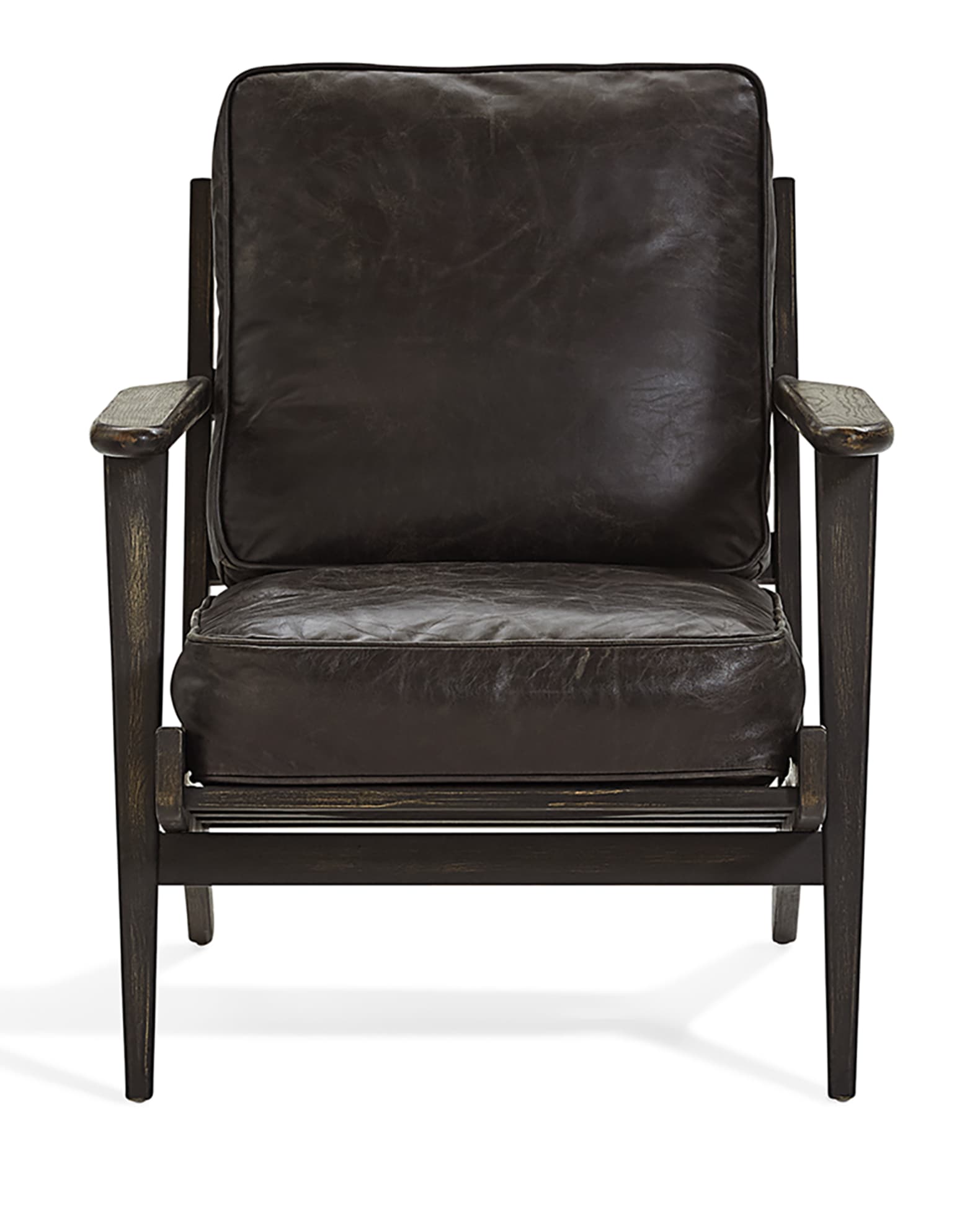  Brooks Leather Lounge Chair   1