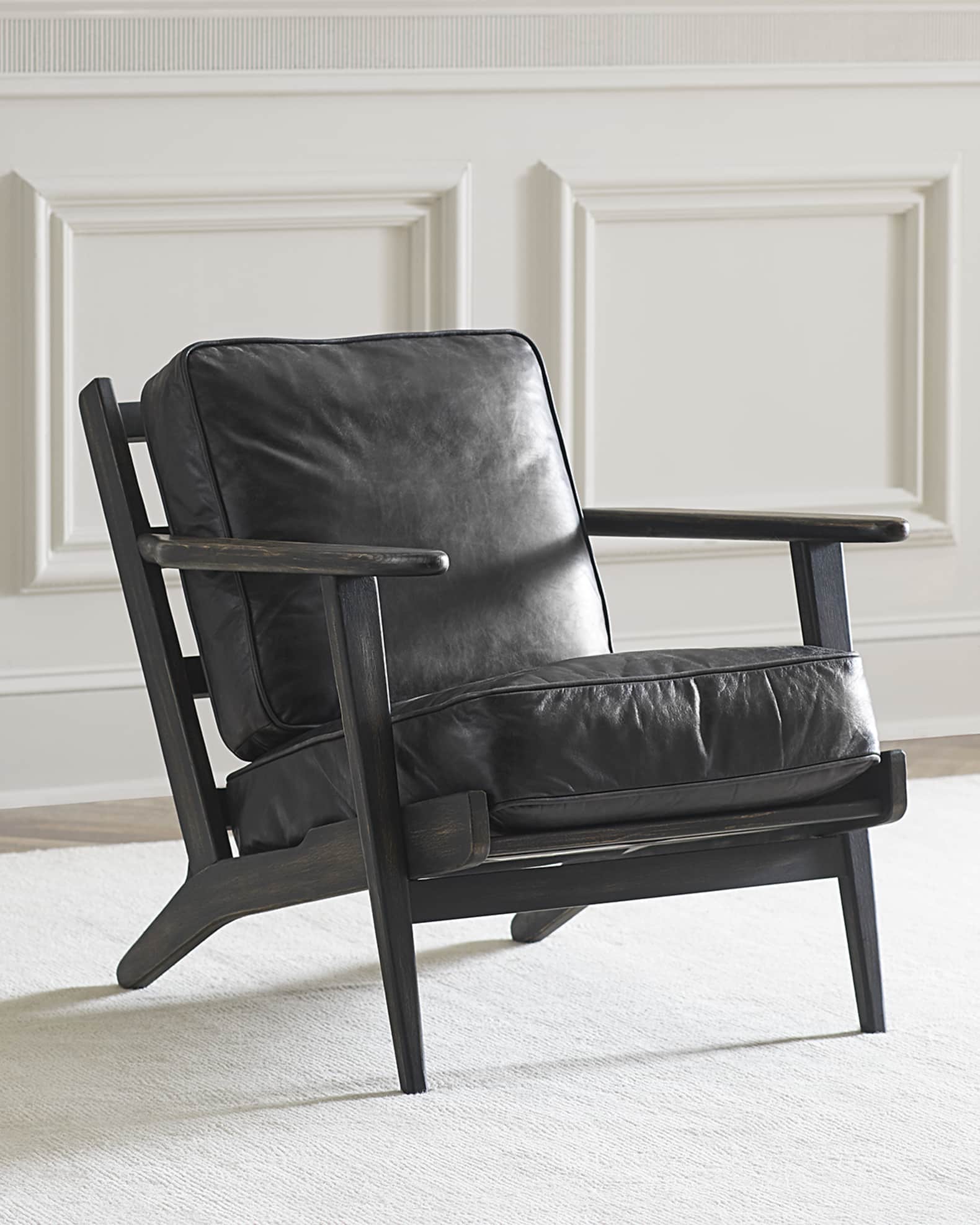  Brooks Leather Lounge Chair   0