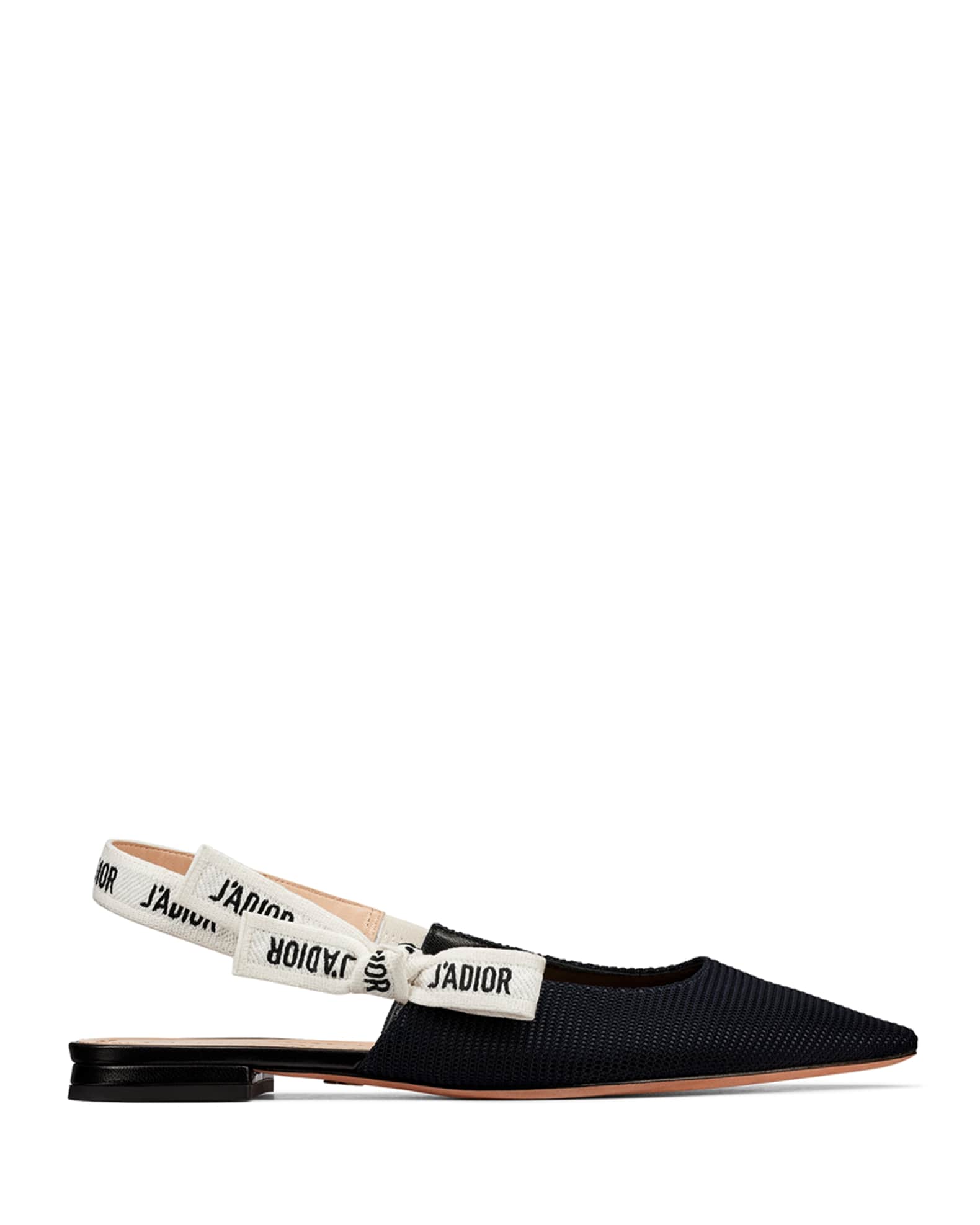 Dior J aDior Pointy Slingback Flat Black Neiman Marcus