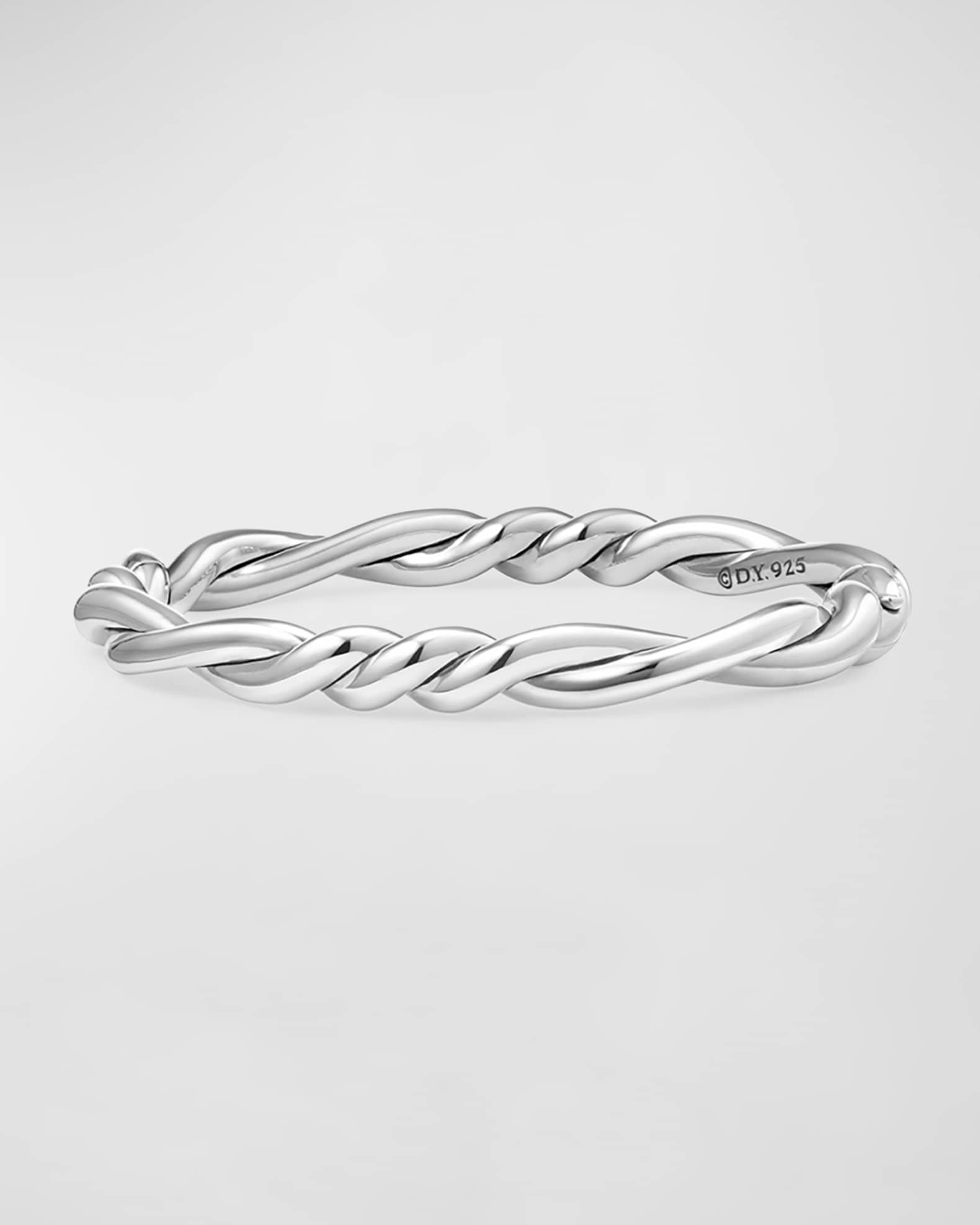 7mm Continuance Twisted Sterling Silver Bracelet 0