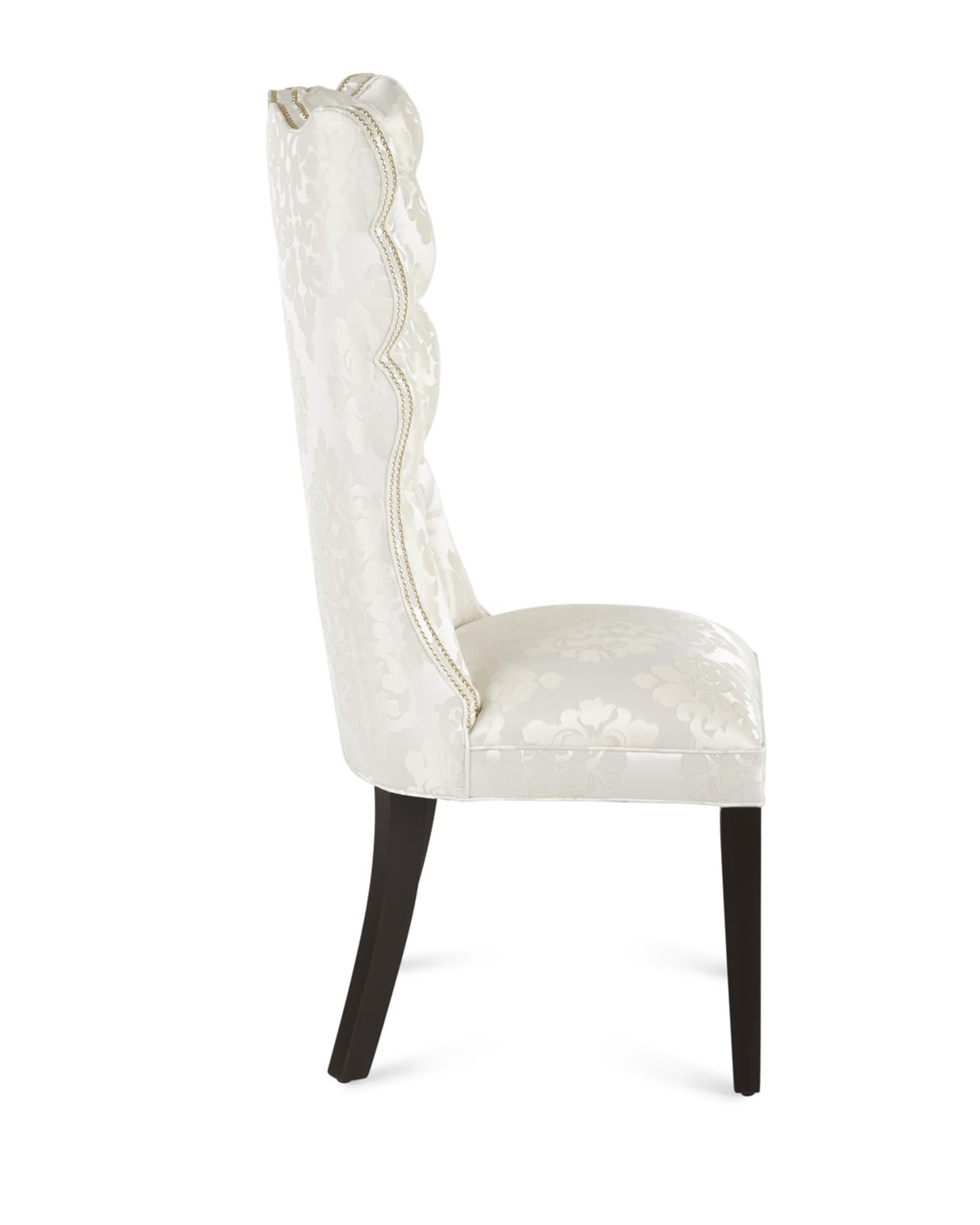 Pantages Damask Dining Chair, Ivory 1