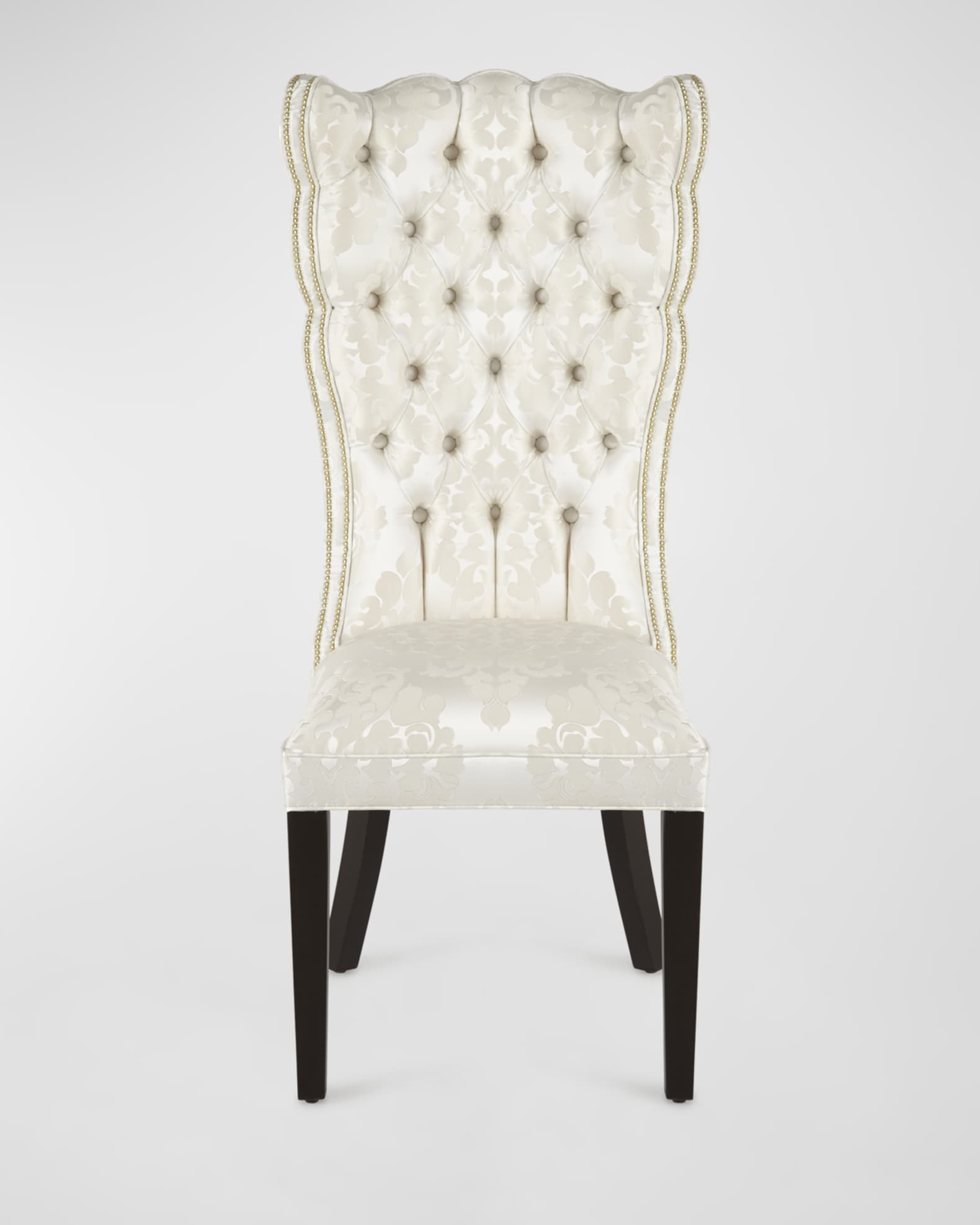 Pantages Damask Dining Chair, Ivory 0