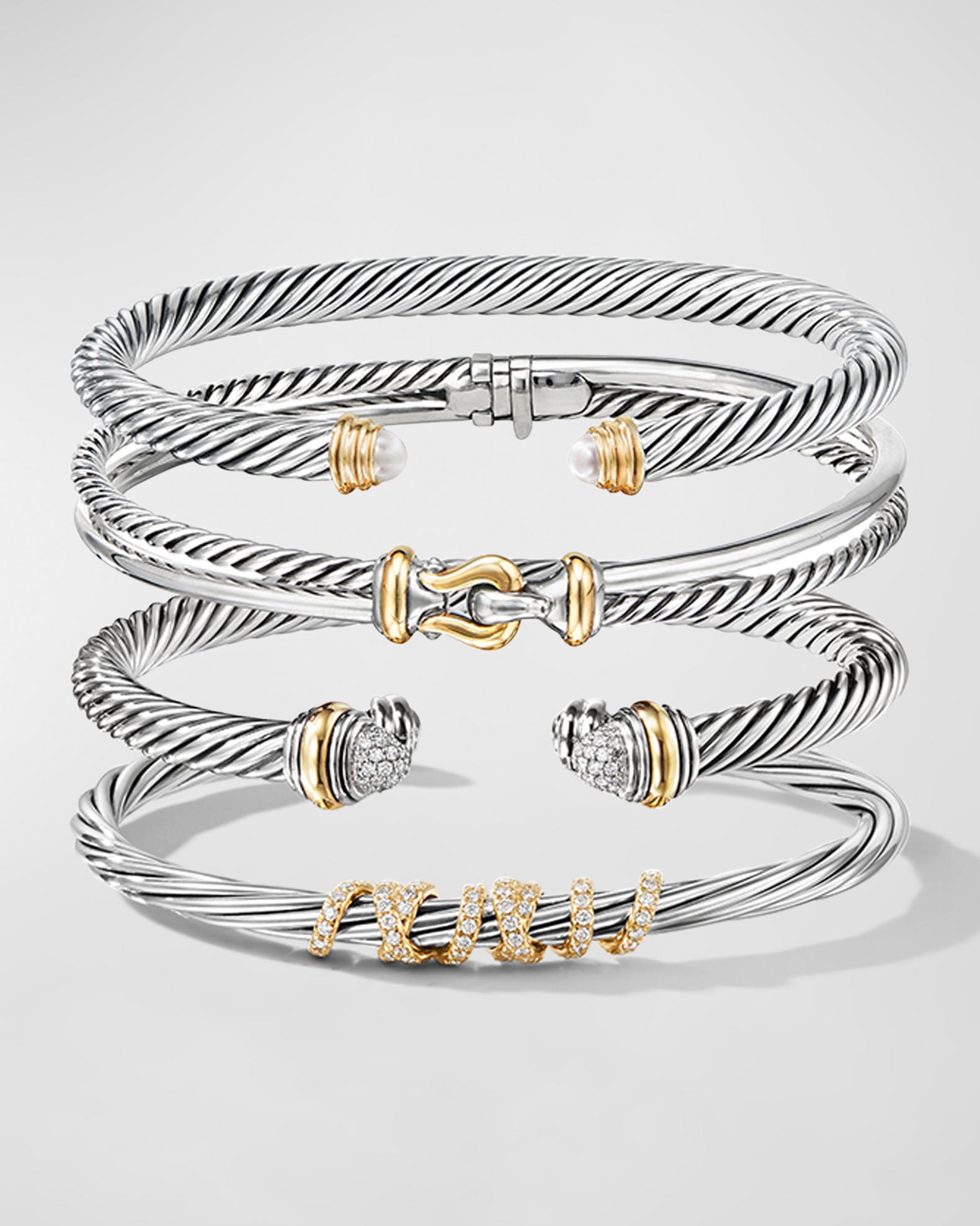 Bracelet Helena Rubinstein En Métal, Strass Et Tissu - Bijou De Marque, Occasion