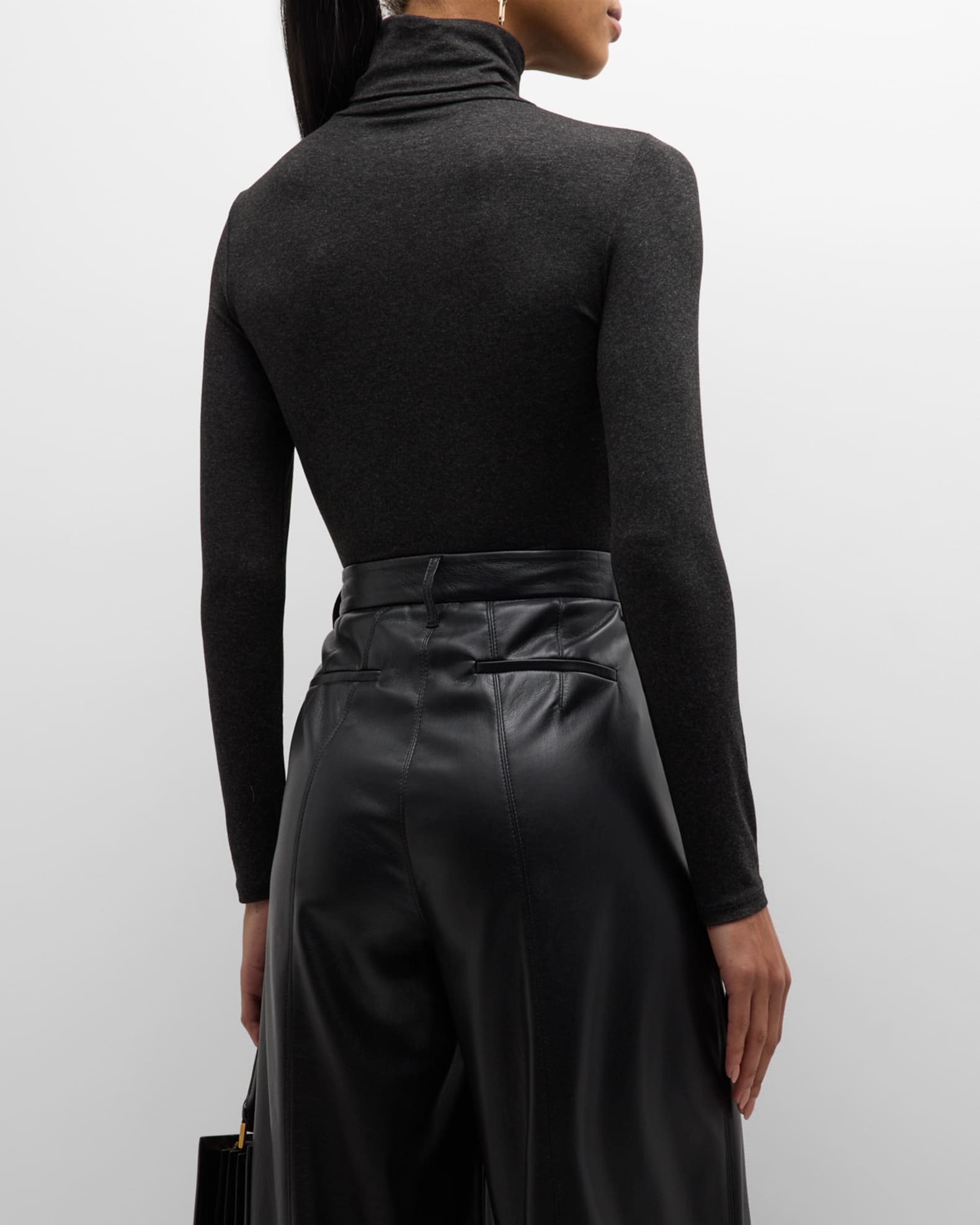 Majestic Soft Touch Long Sleeve Turtleneck in Carmin main image 1