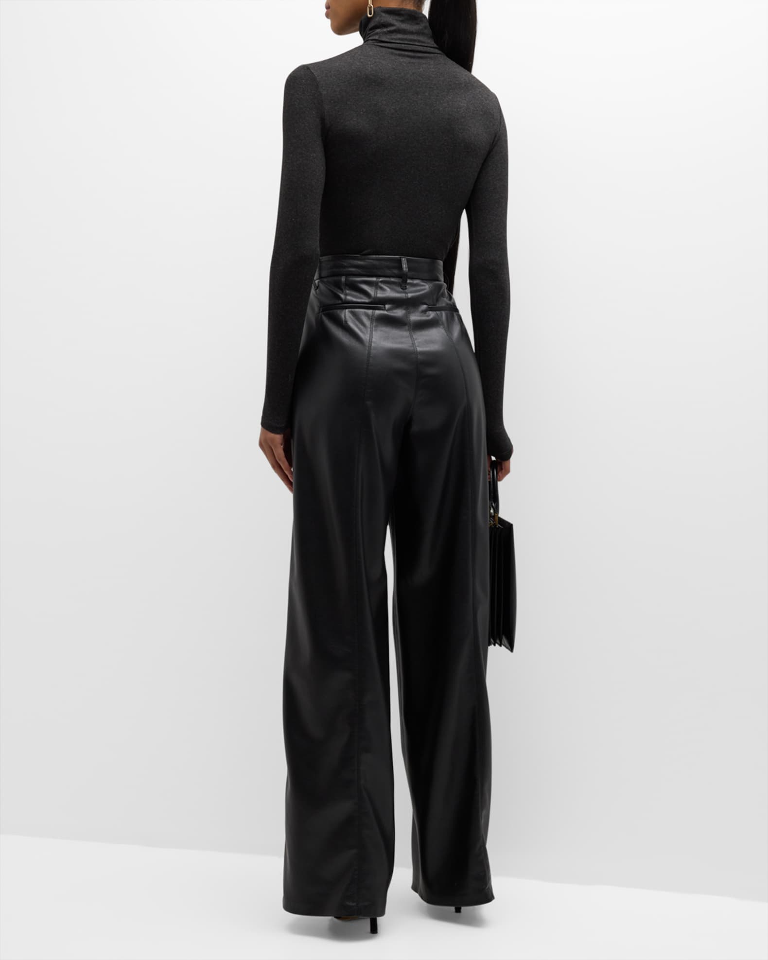 Majestic Elbow Sleeve Turtleneck in Marine