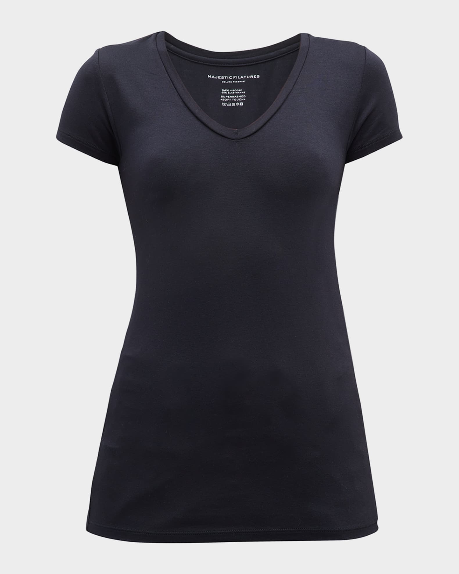 Majestic Filatures Soft Touch Short-Sleeve V-Neck Tee