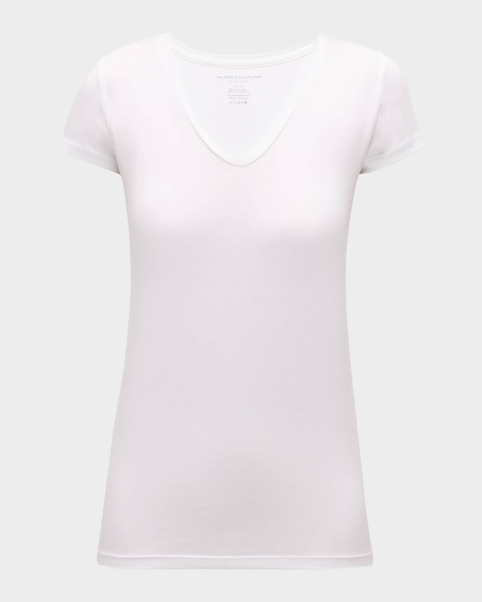 Soft Touch Short-Sleeve V-Neck Tee 0