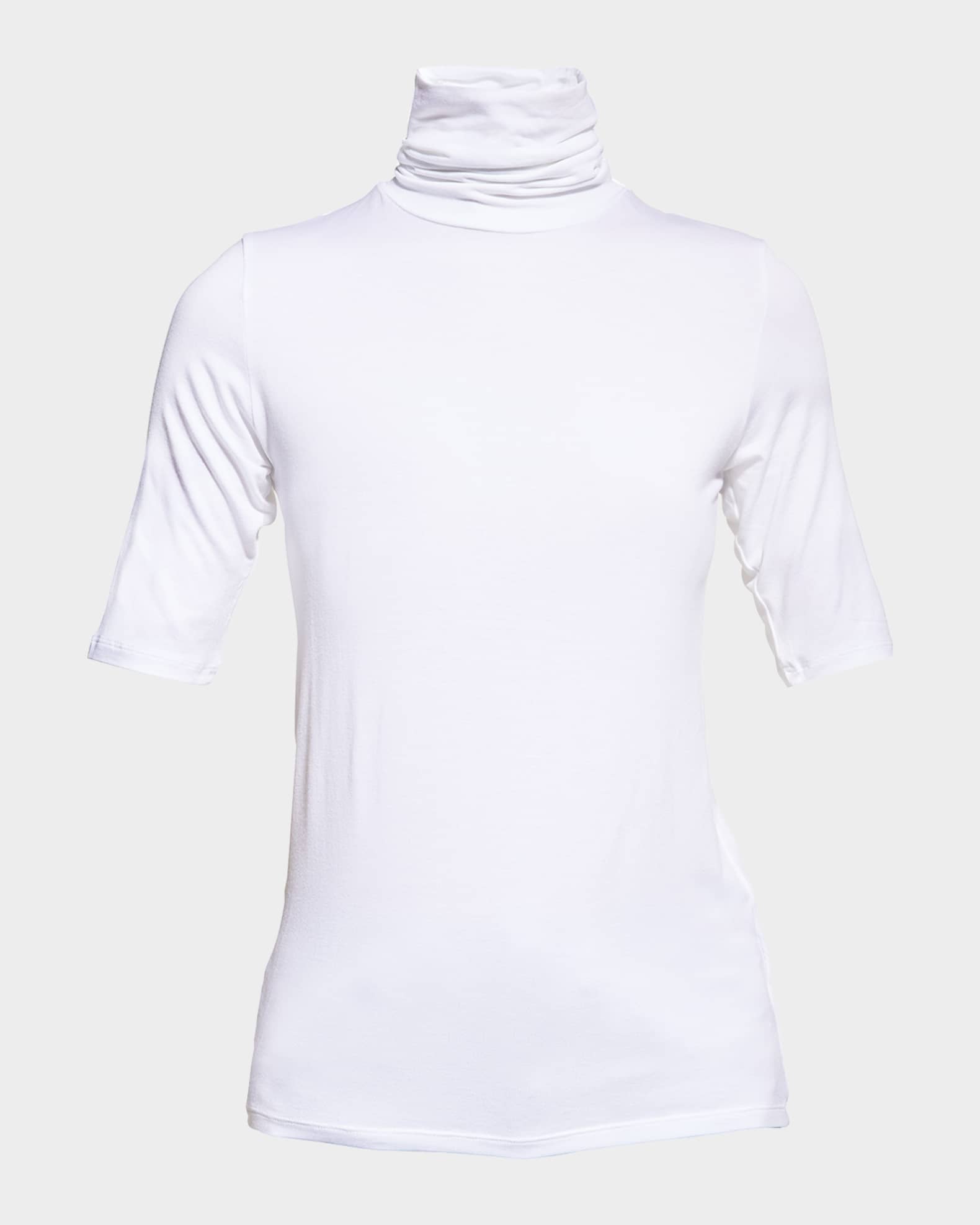 Soft Touch Half-Sleeve Turtleneck