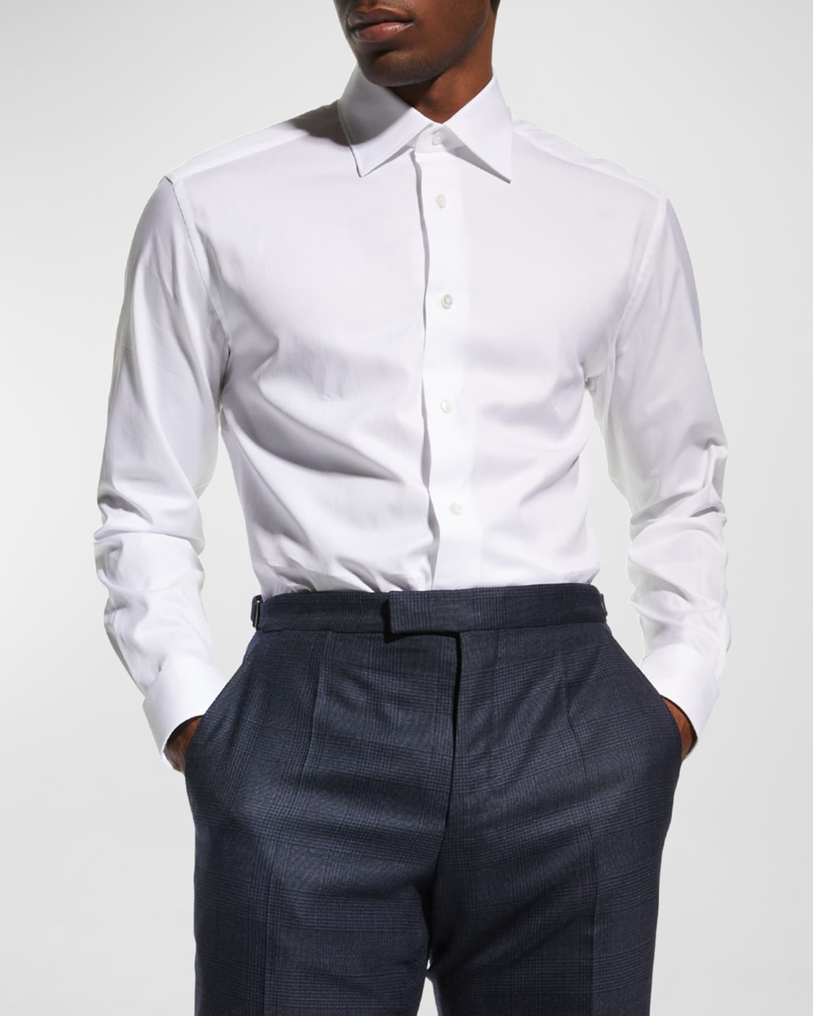 ZEGNA Men's Trofeo Solid Regular-Fit Dress Shirt | Neiman Marcus