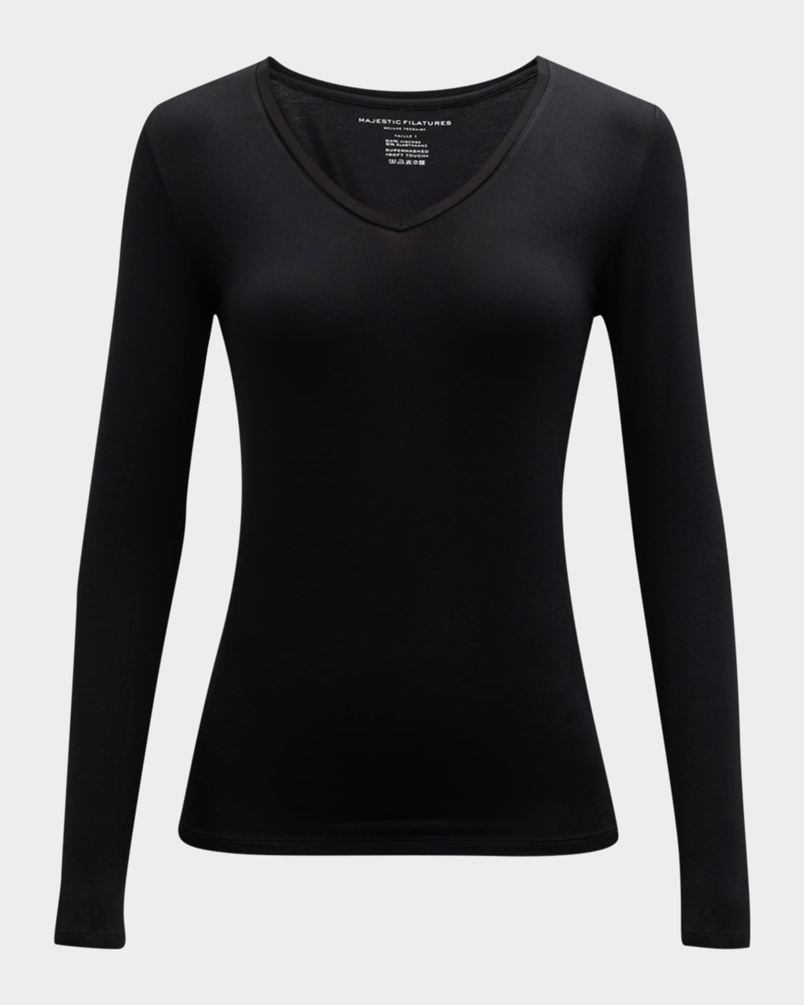 Majestic Soft Touch Long Sleeve Boatneck in Coffee