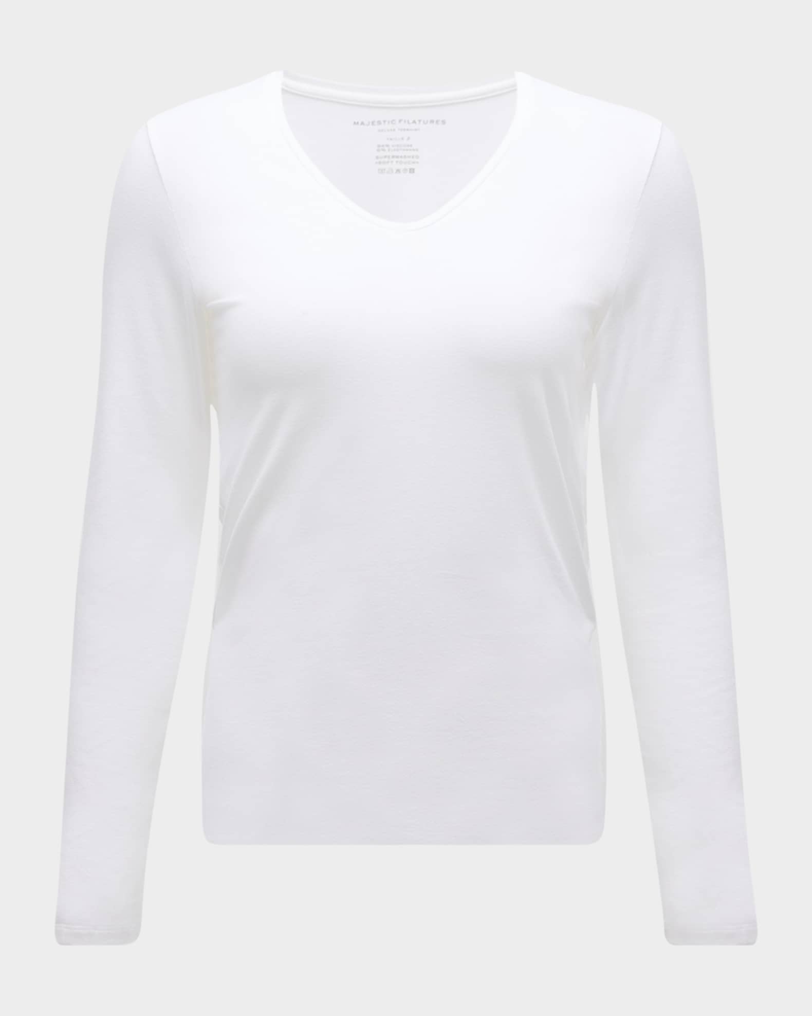 Tシャツ・カットソー MAJESTIC FILATURES Linen long-sleeved shirt (S25M011 104) Majestic Filatures Linen Long-sleeved Shirt | italist