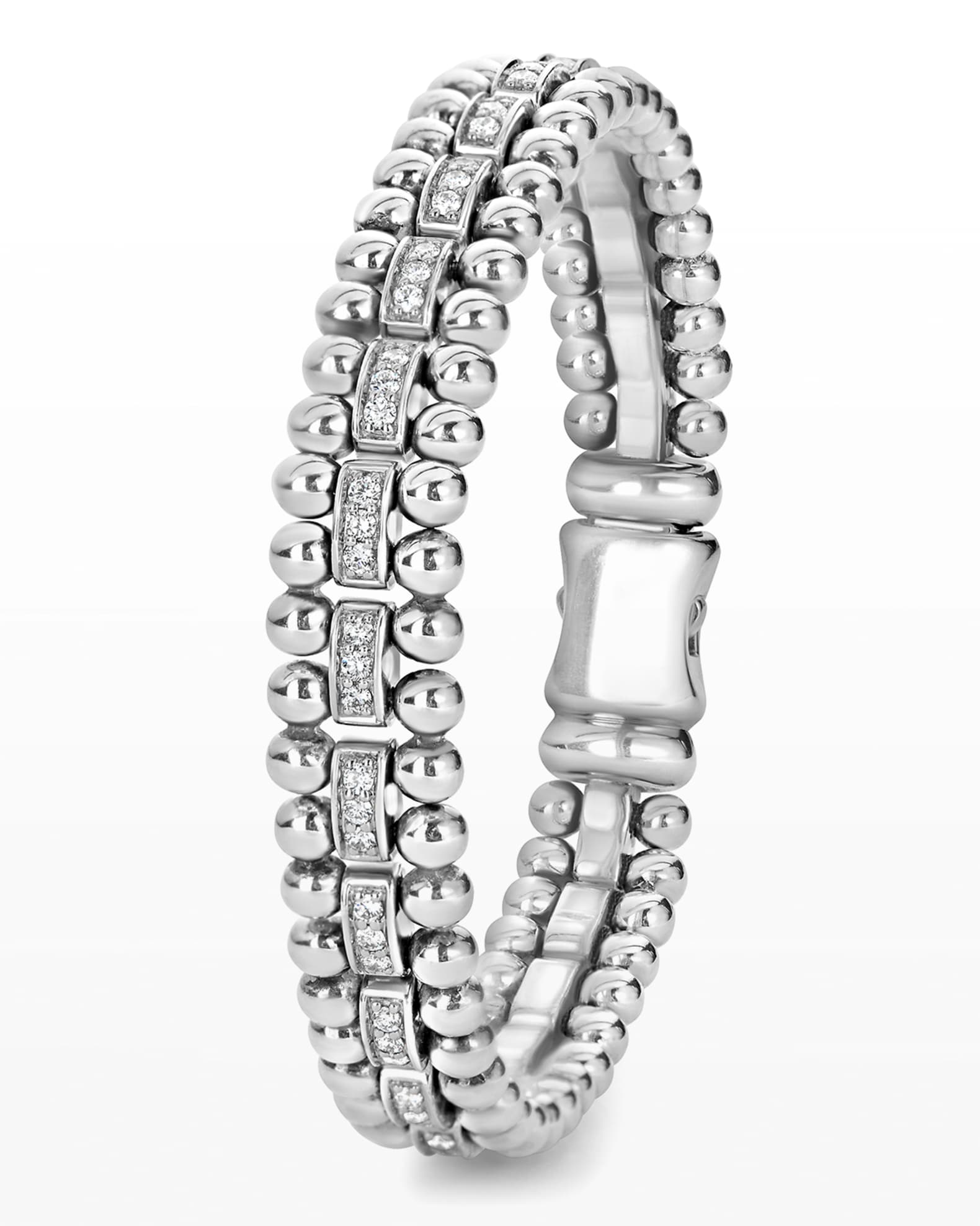 LAGOS Caviar Spark Diamond Link Bracelet Neiman Marcus
