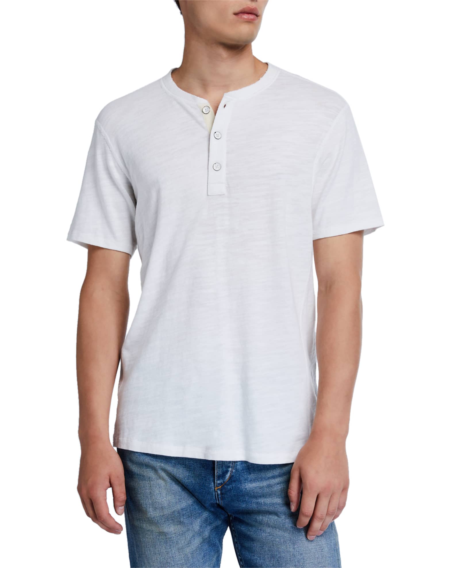Rag & Bone Men's Standard Issue Short-Sleeve Henley T-Shirt | Neiman Marcus