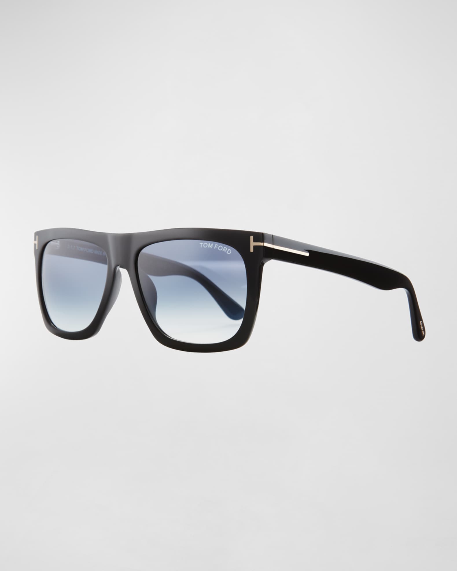 Morgan Thick Square Acetate Sunglasses, Black/Blue 0