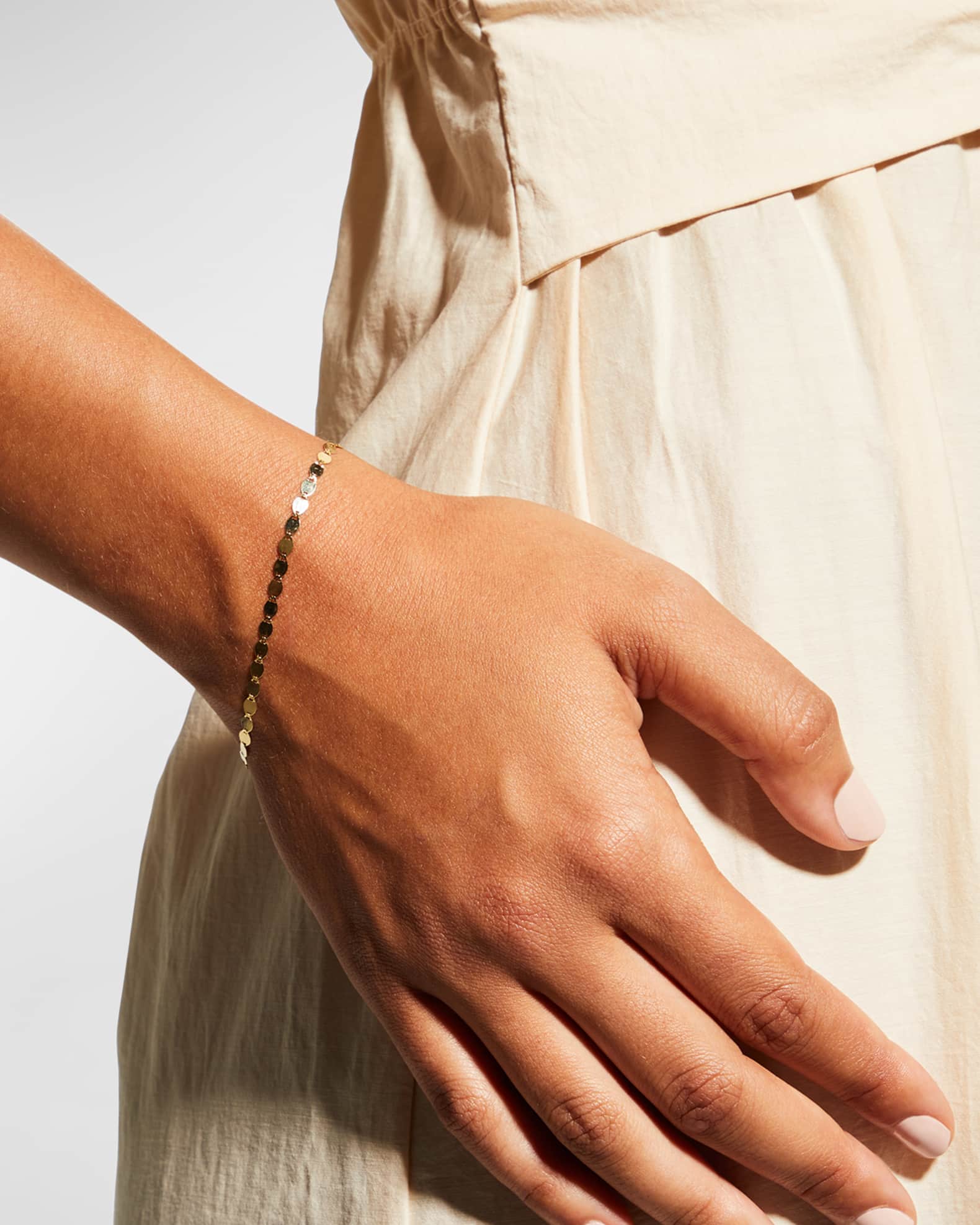 Nude 14K Flat Link Chain Bracelet 1
