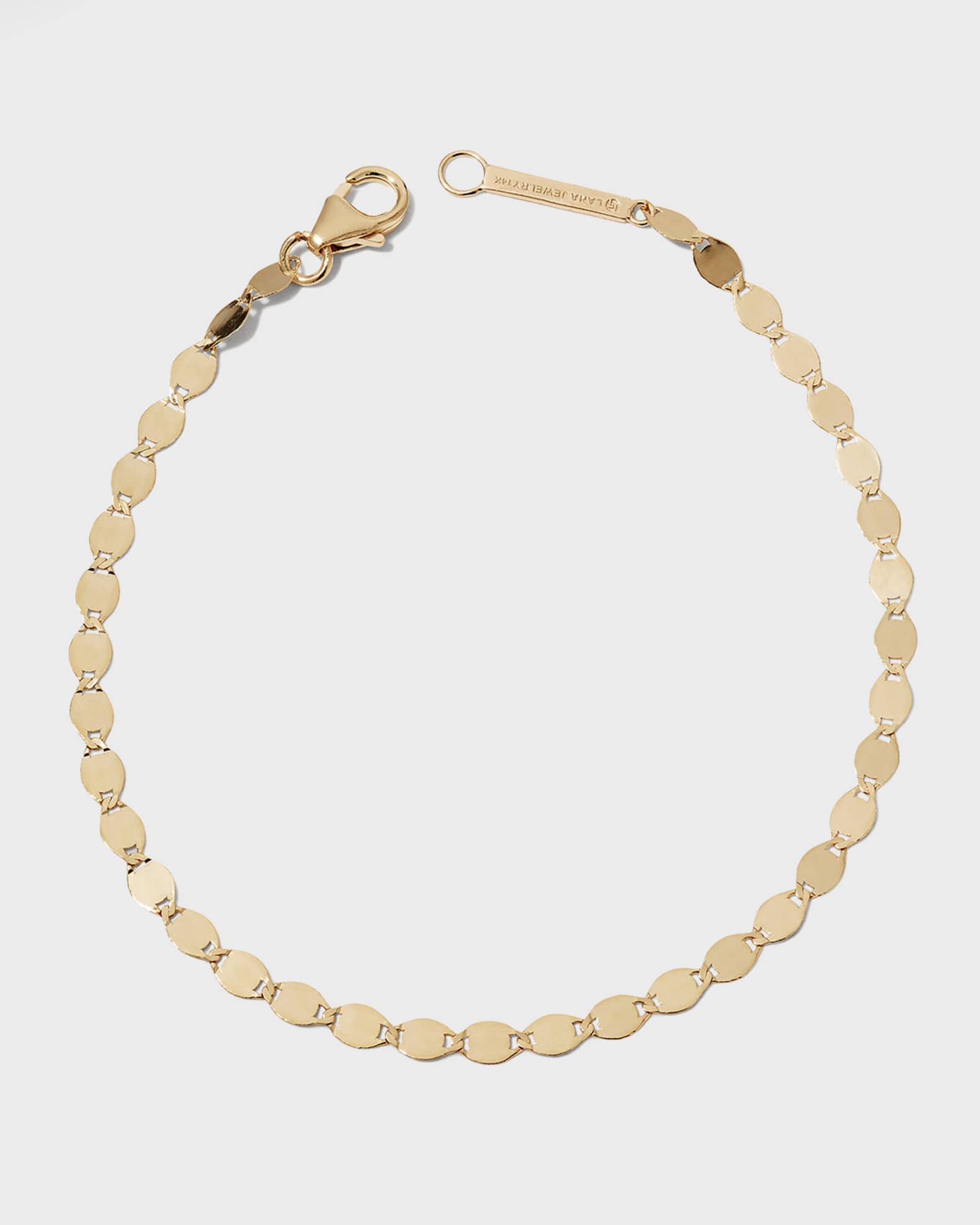 LANA Nude 14K Flat Link Chain Bracelet
