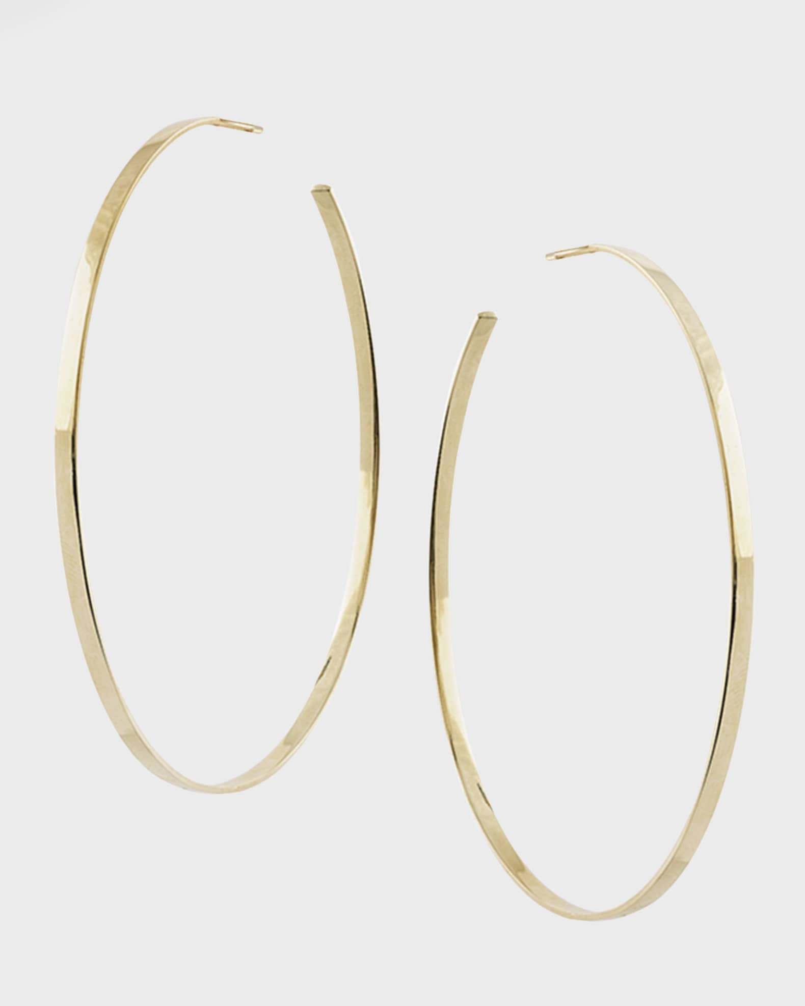 Large Sunrise Hoop Earrings in 14K Gold 0
