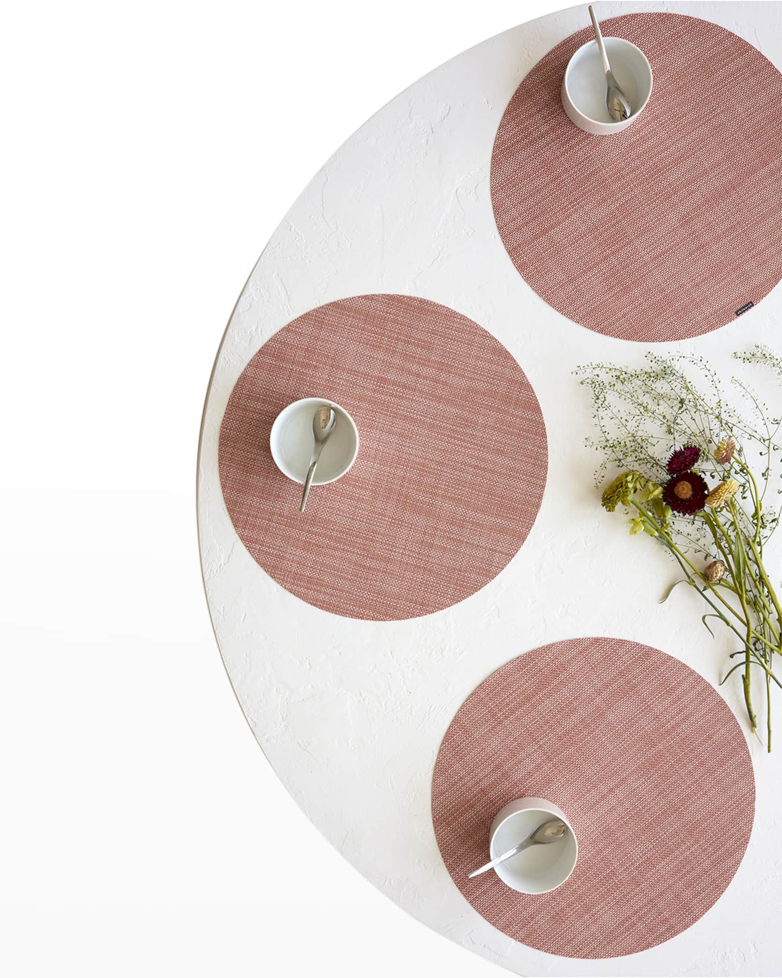 Chilewich MiniBasketweave Round Placemat Neiman Marcus