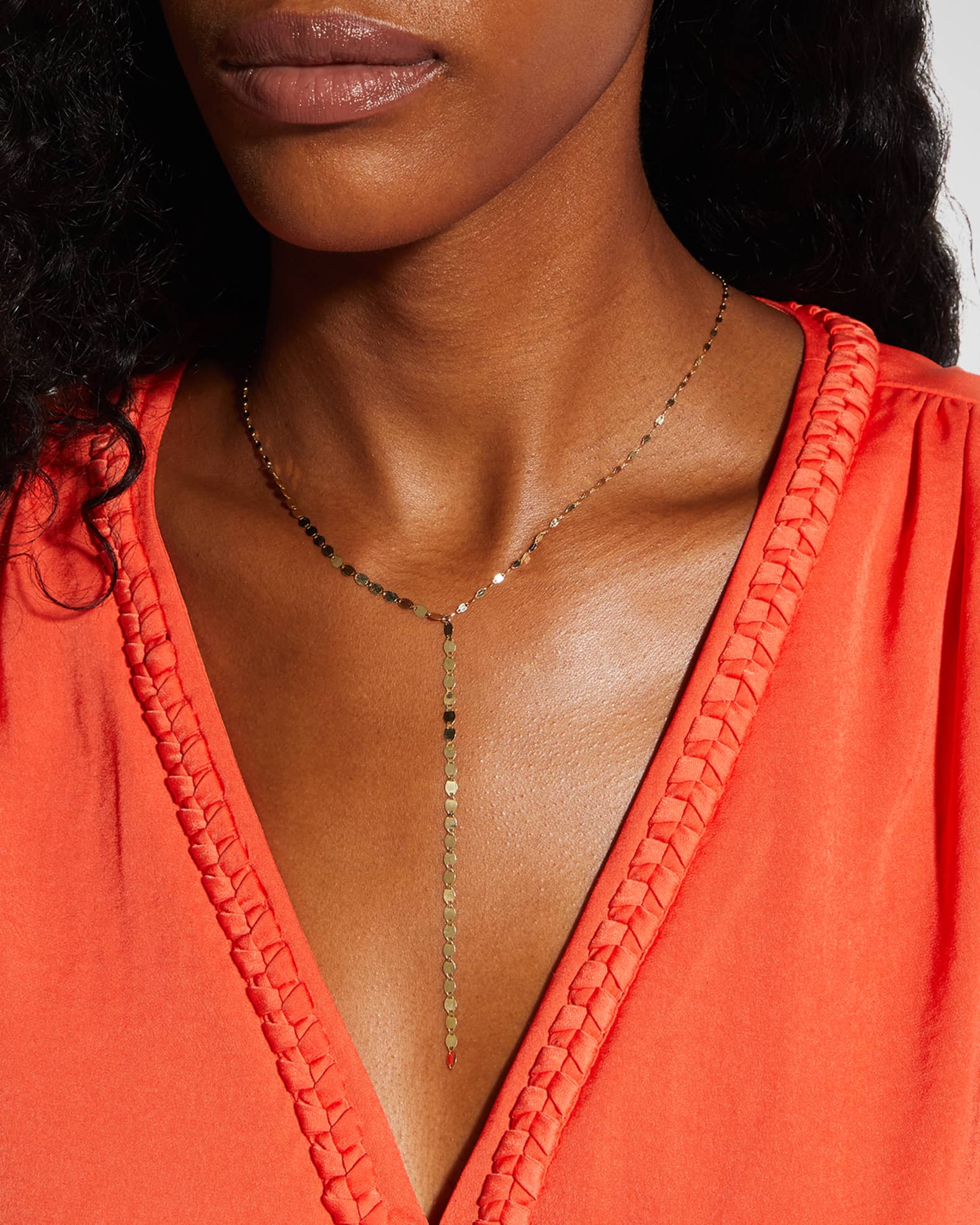 Nude Lariat Disc Necklace 1