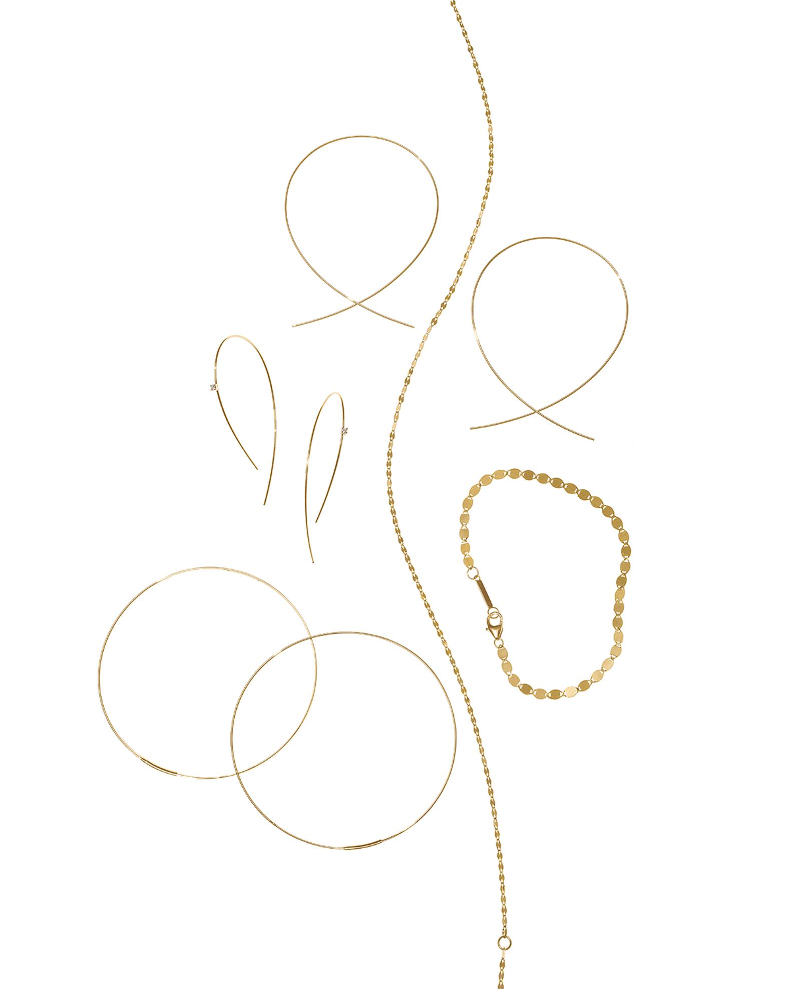 LANA Flat Magic 14K Gold Hoop Earrings | Neiman Marcus