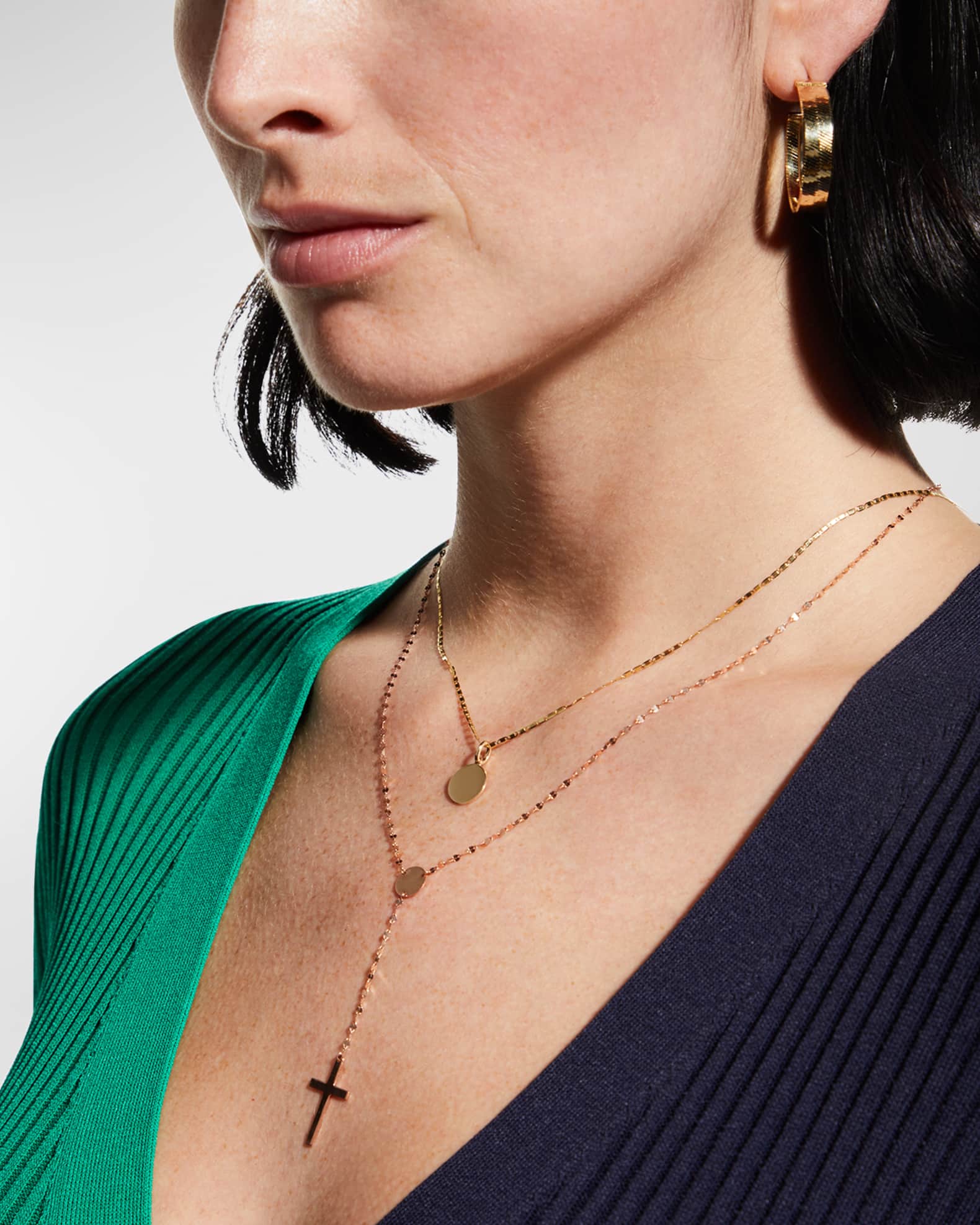 LANA Gold Crossary Necklace | Neiman Marcus