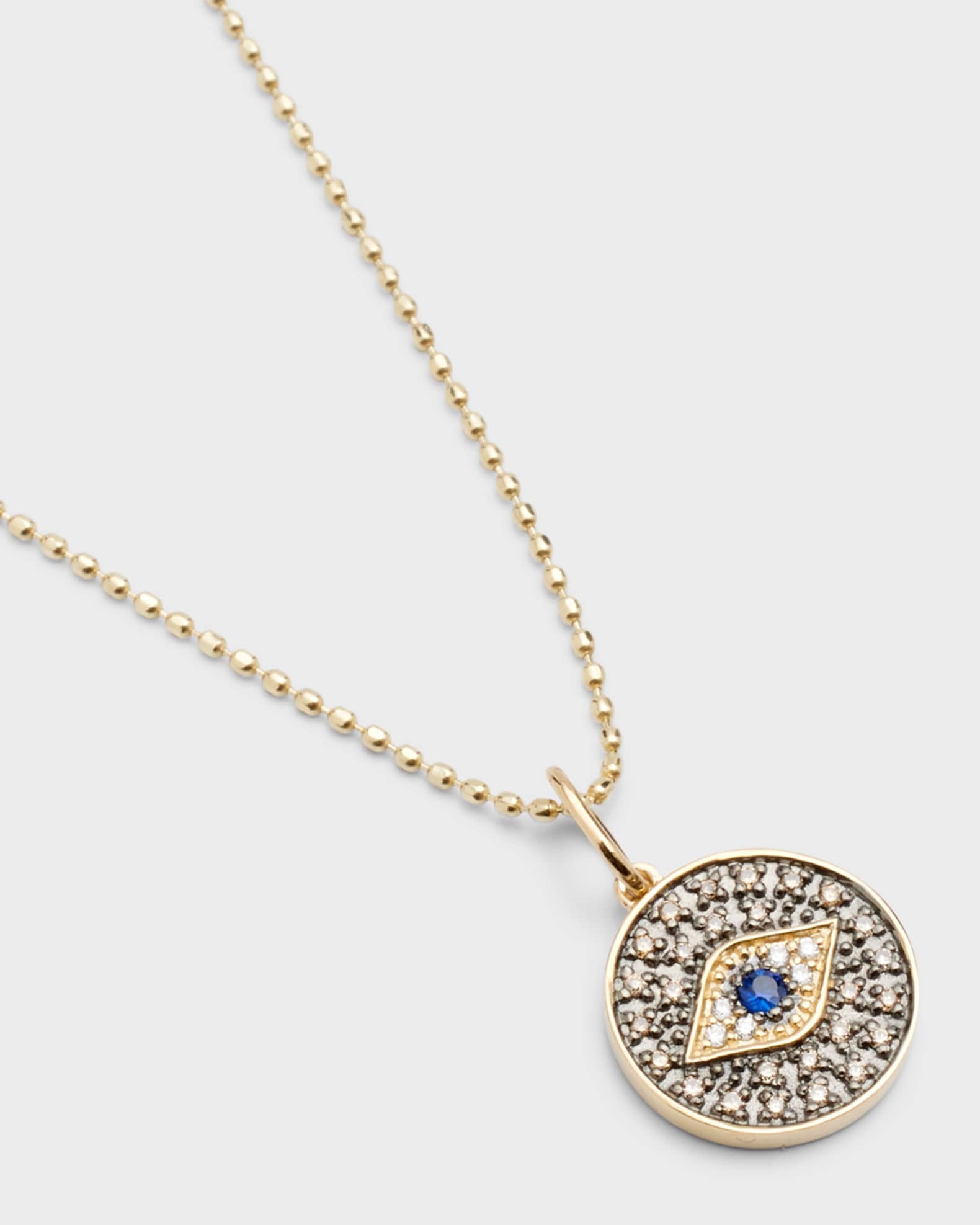 Sydney Evan Small Diamond Evil Eye Medallion Necklace Neiman Marcus